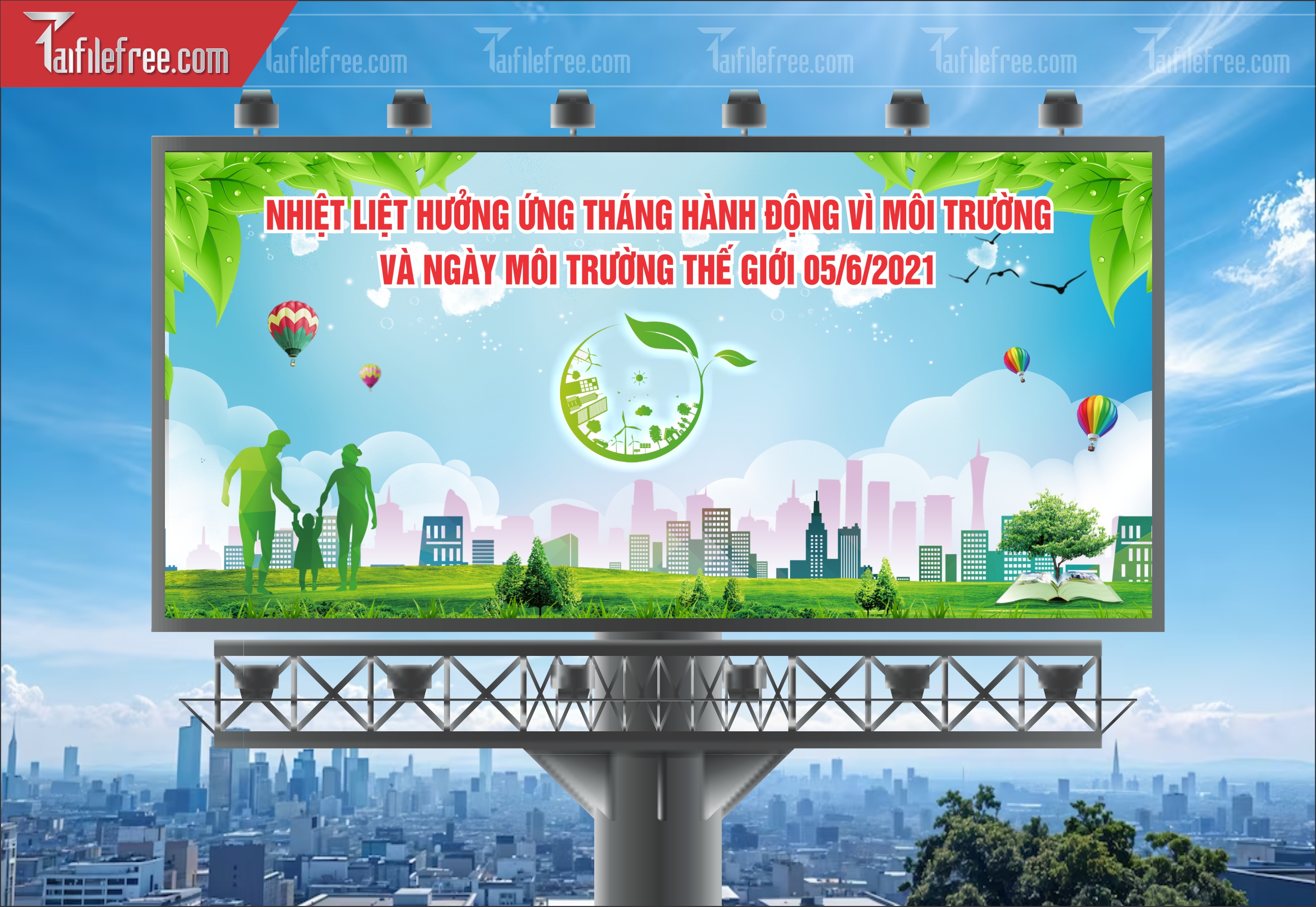Banner Cổ Động Bảo Vệ Môi Trường Xanh Sạch Đẹp TMT29