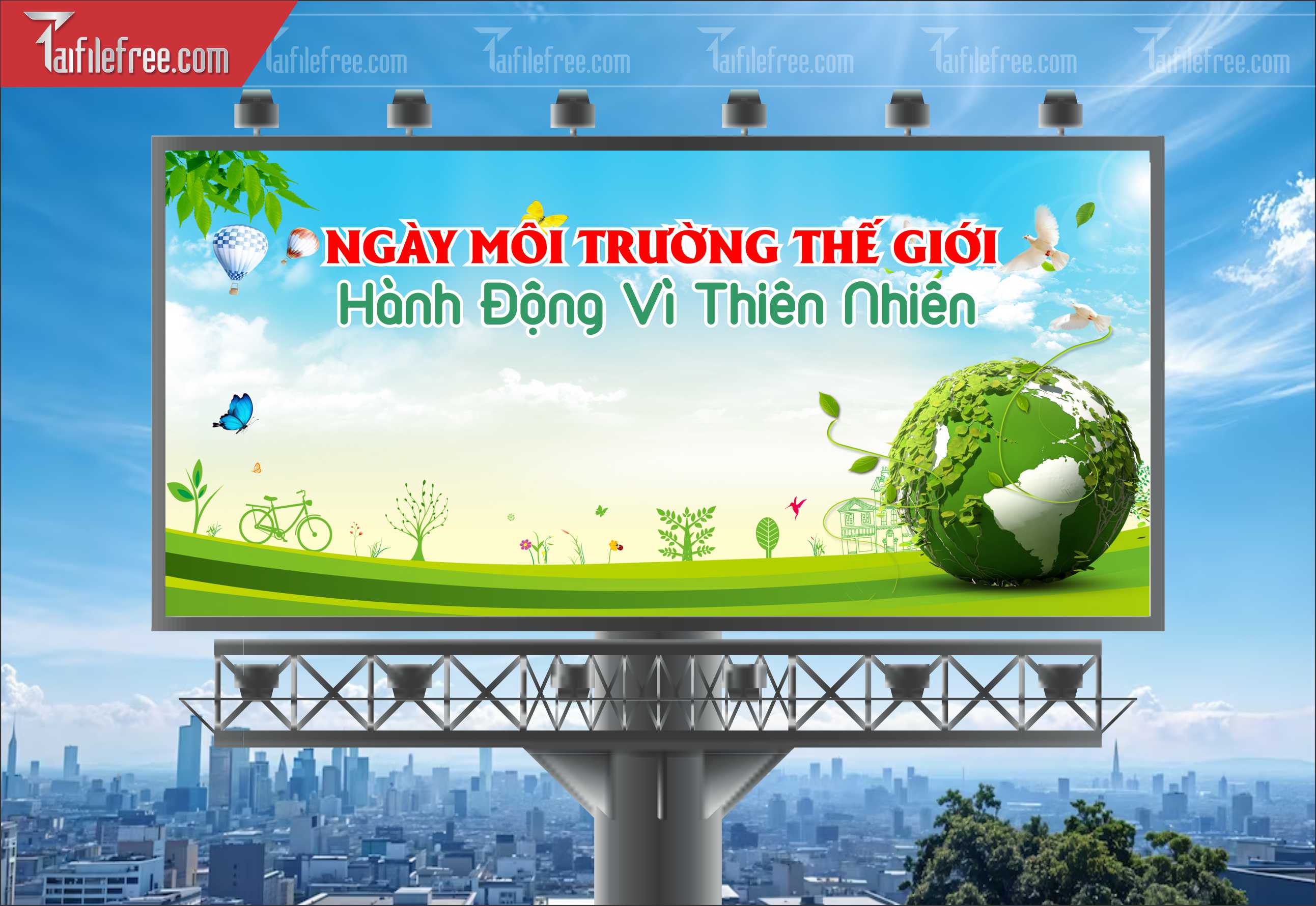 Banner Bảo Vệ Môi Trường Xanh Sạch Đẹp TMT32