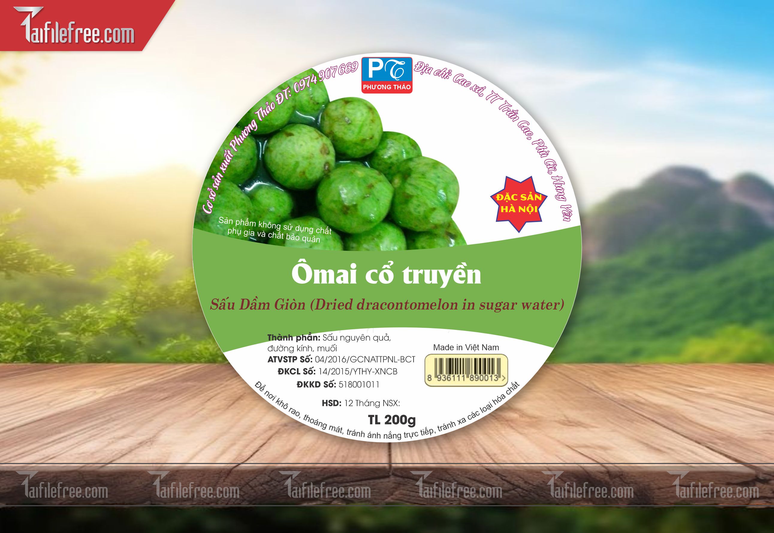 Mẫu Thiết Kế Tem Nhãn Sản Phẩm, Tem Ômai TN03