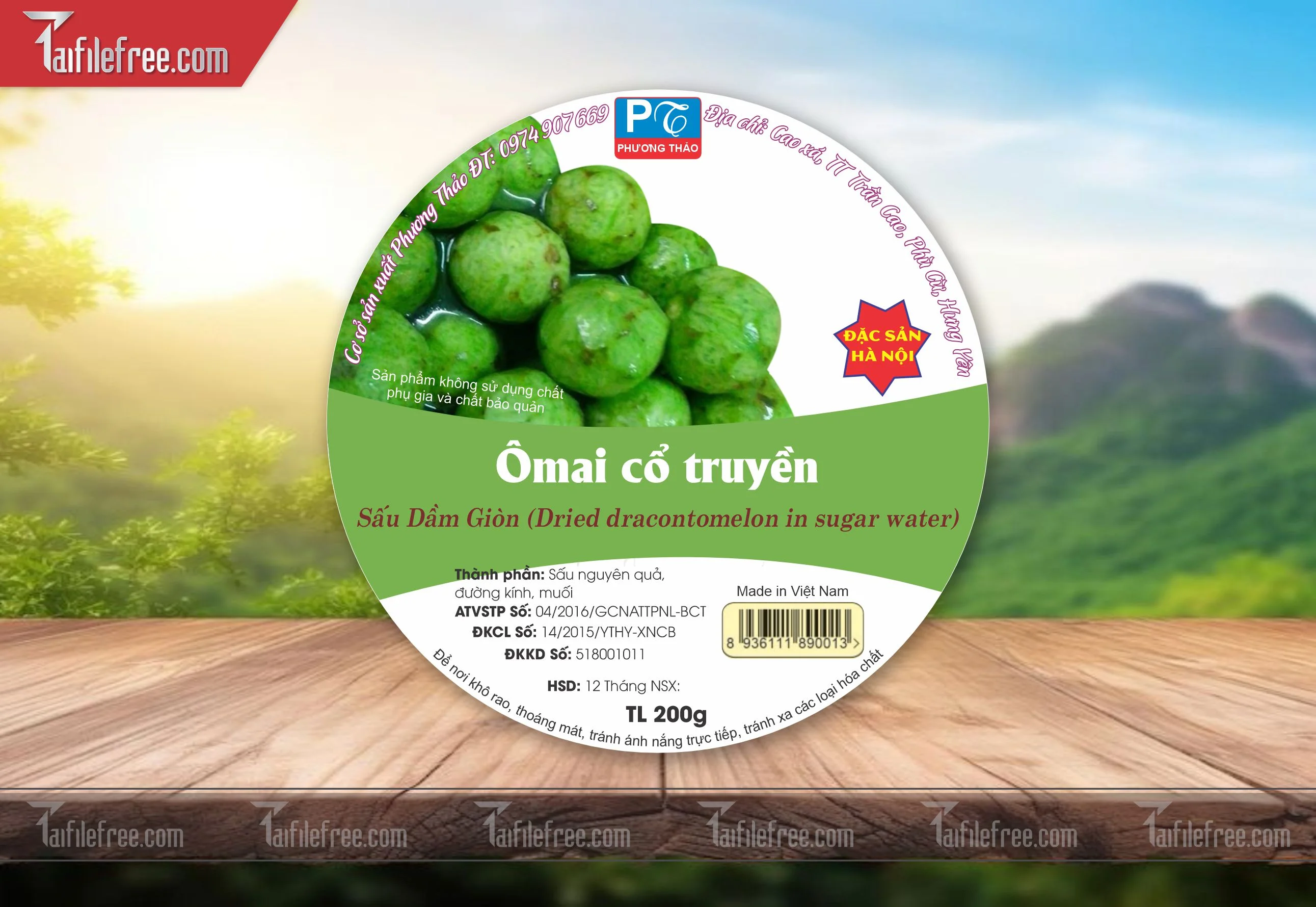 Mẫu Thiết Kế Tem Nhãn Sản Phẩm, Tem Ômai TN03