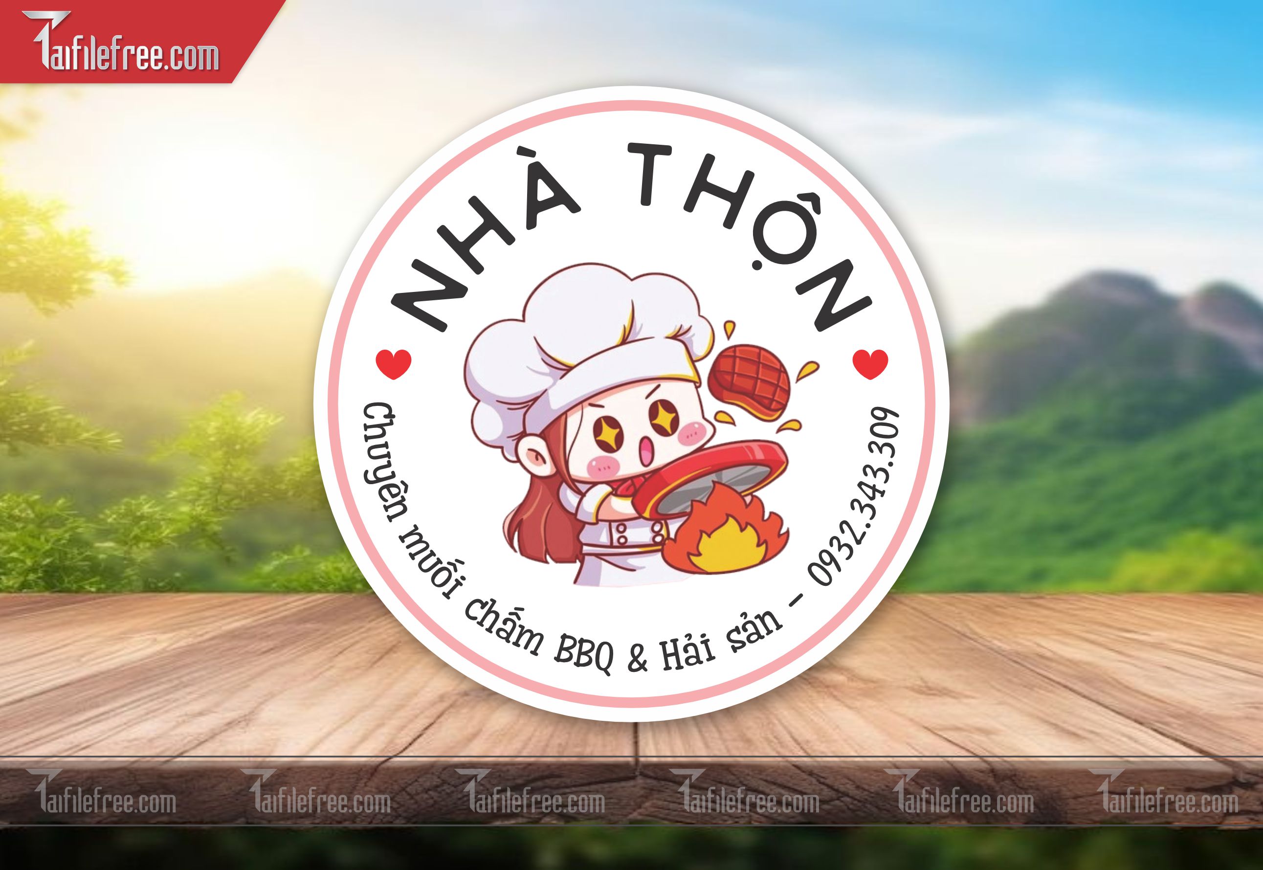 Mẫu Thiết Kế Tem Nhãn Sản Phẩm, Tem Muối Chấm BBQ TN19