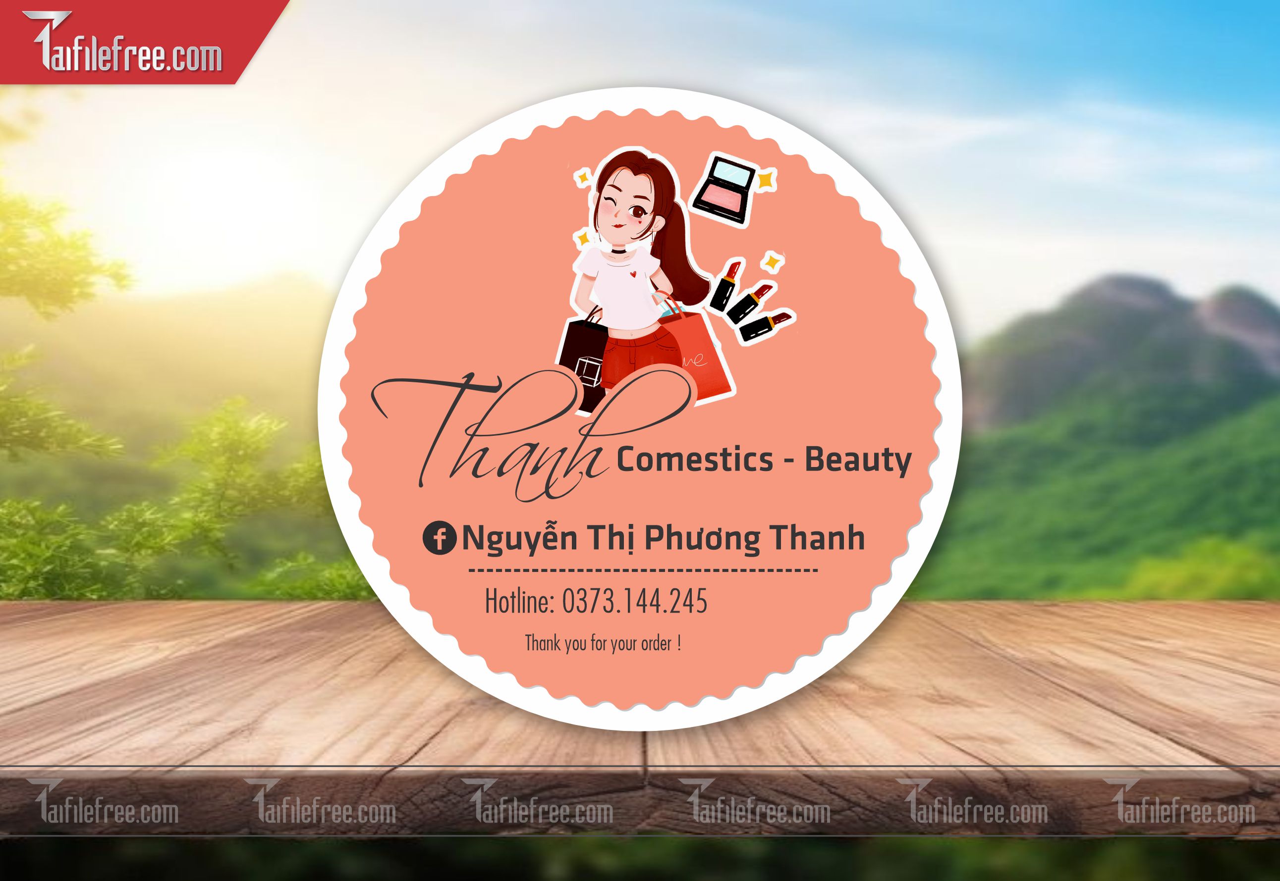 Mẫu Thiết Kế Tem Nhãn Sản Phẩm, Tem Mỹ Phẩm TN36