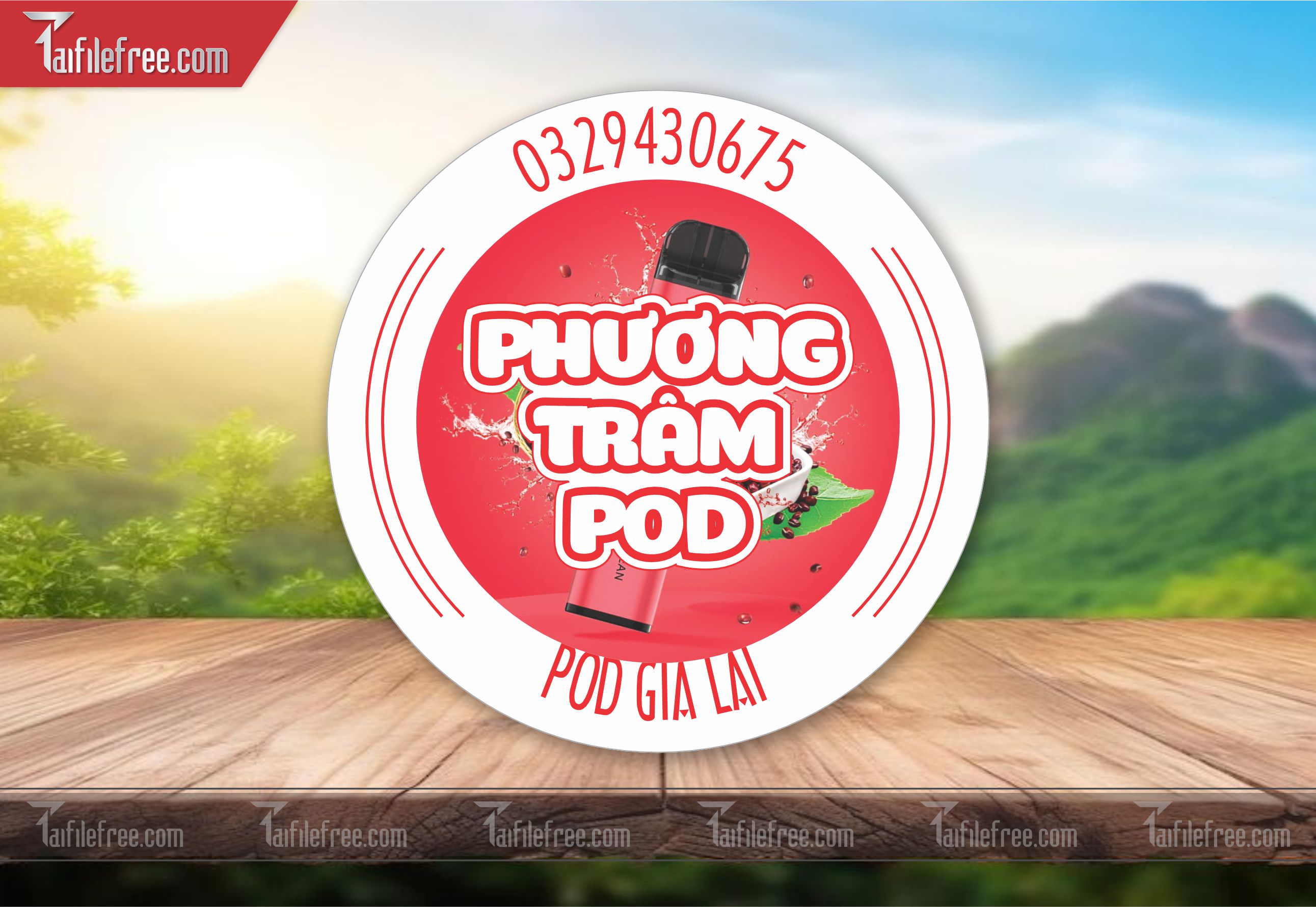 Mẫu Thiết Kế Tem Nhãn Sản Phẩm, Tem Phương Trâm Pod TN37