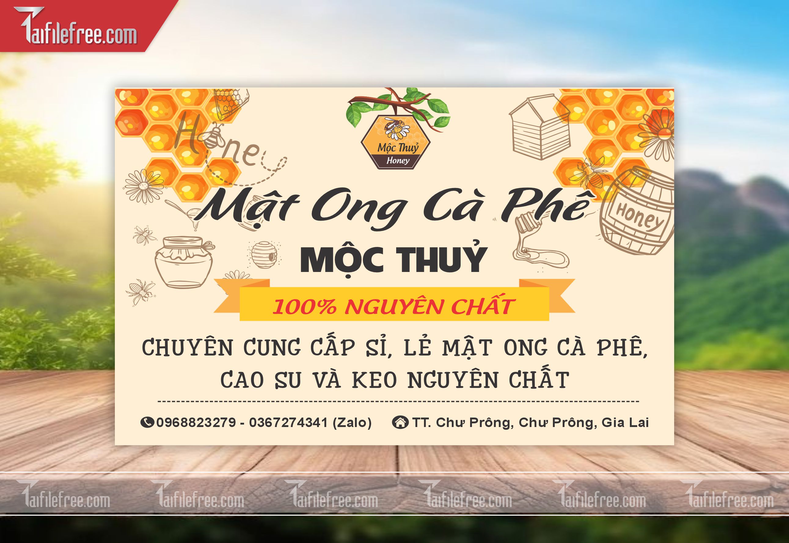 Mẫu Thiết Kế Tem Nhãn, Tem Mật Ong TN63