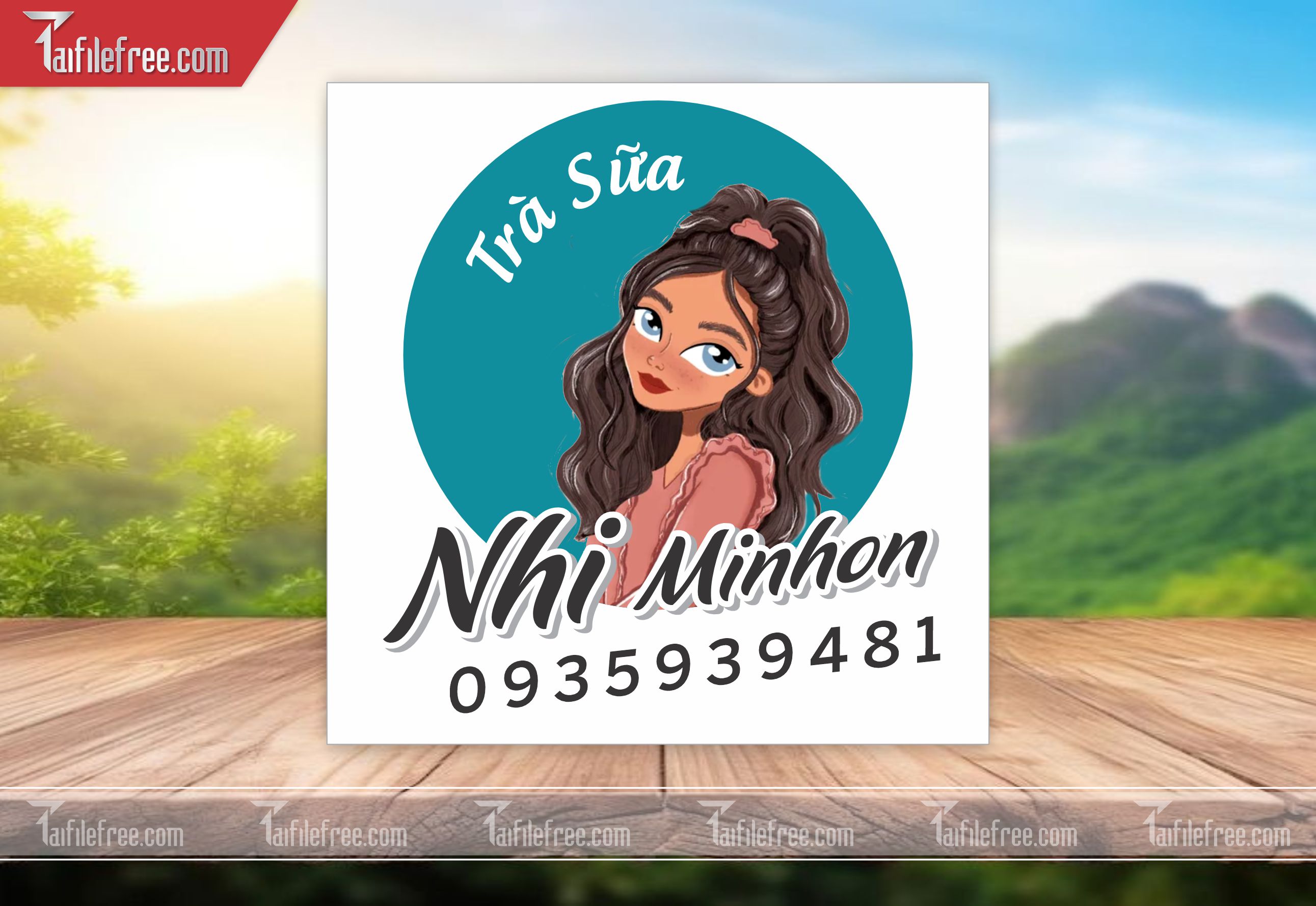 Mẫu Thiết Kế Tem Nhãn, Tem Trà Sữa TN72