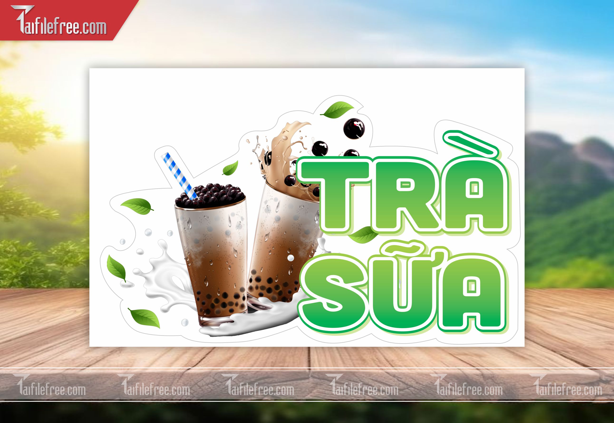 Mẫu Thiết Kế Tem Nhãn, Tem Trà SữaTN76