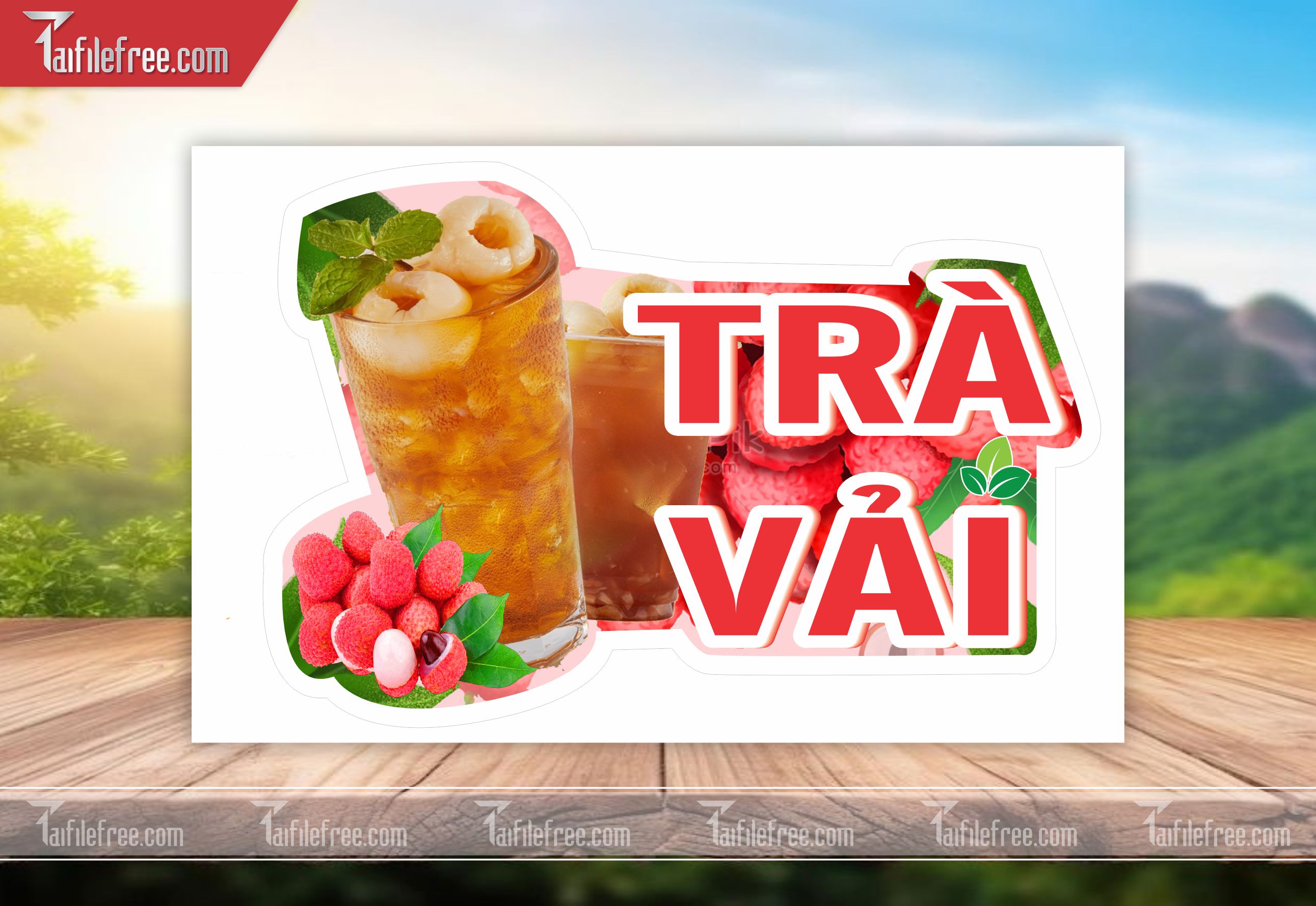 Mẫu Thiết Kế Tem Nhãn, Tem Trà Vải TN77