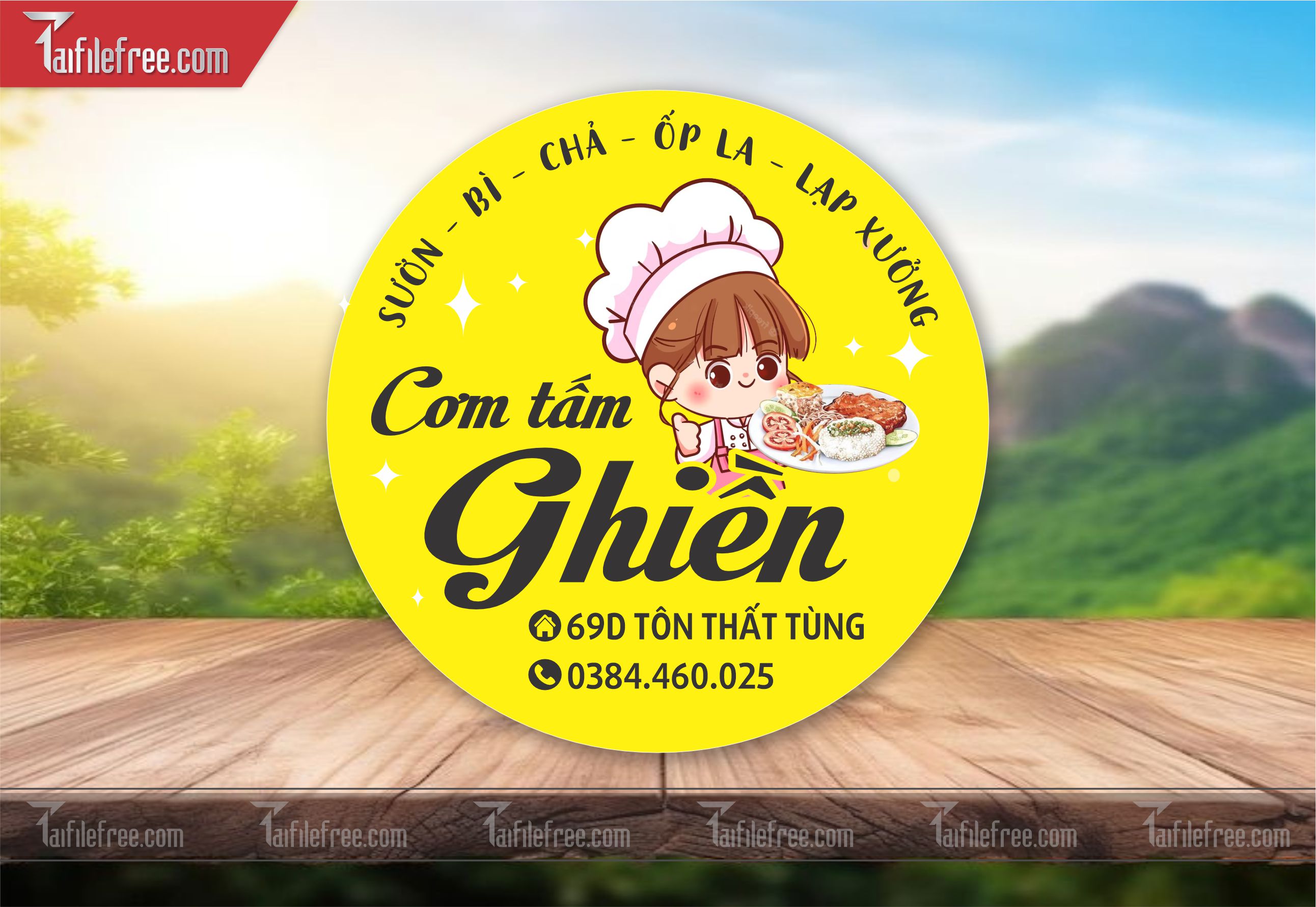Mẫu Thiết Kế Tem Nhãn, Tem Cơm Tấm TN79