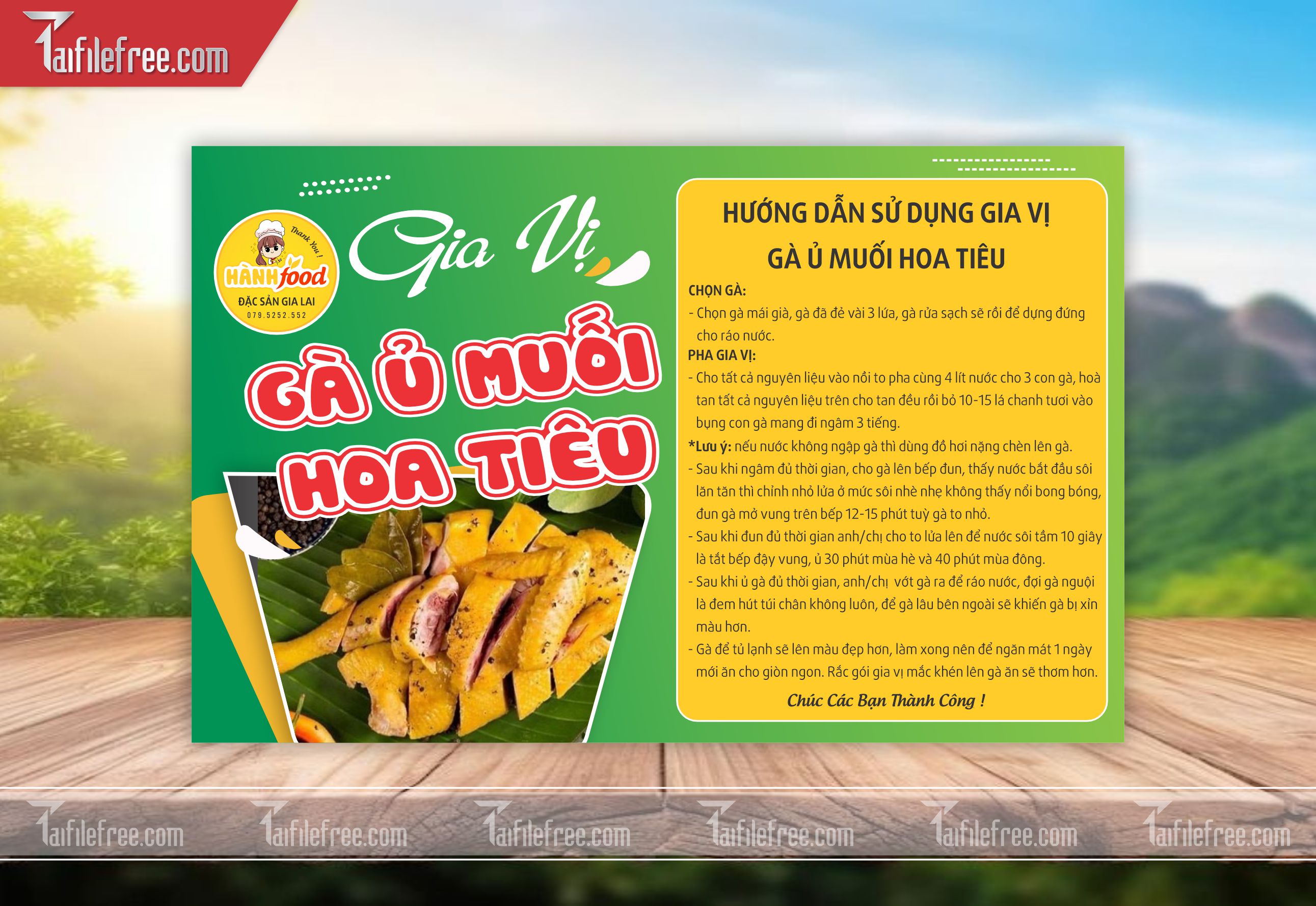 Mẫu Thiết Kế Tem Gà Ủ Muối Hoa Tiêu TN82