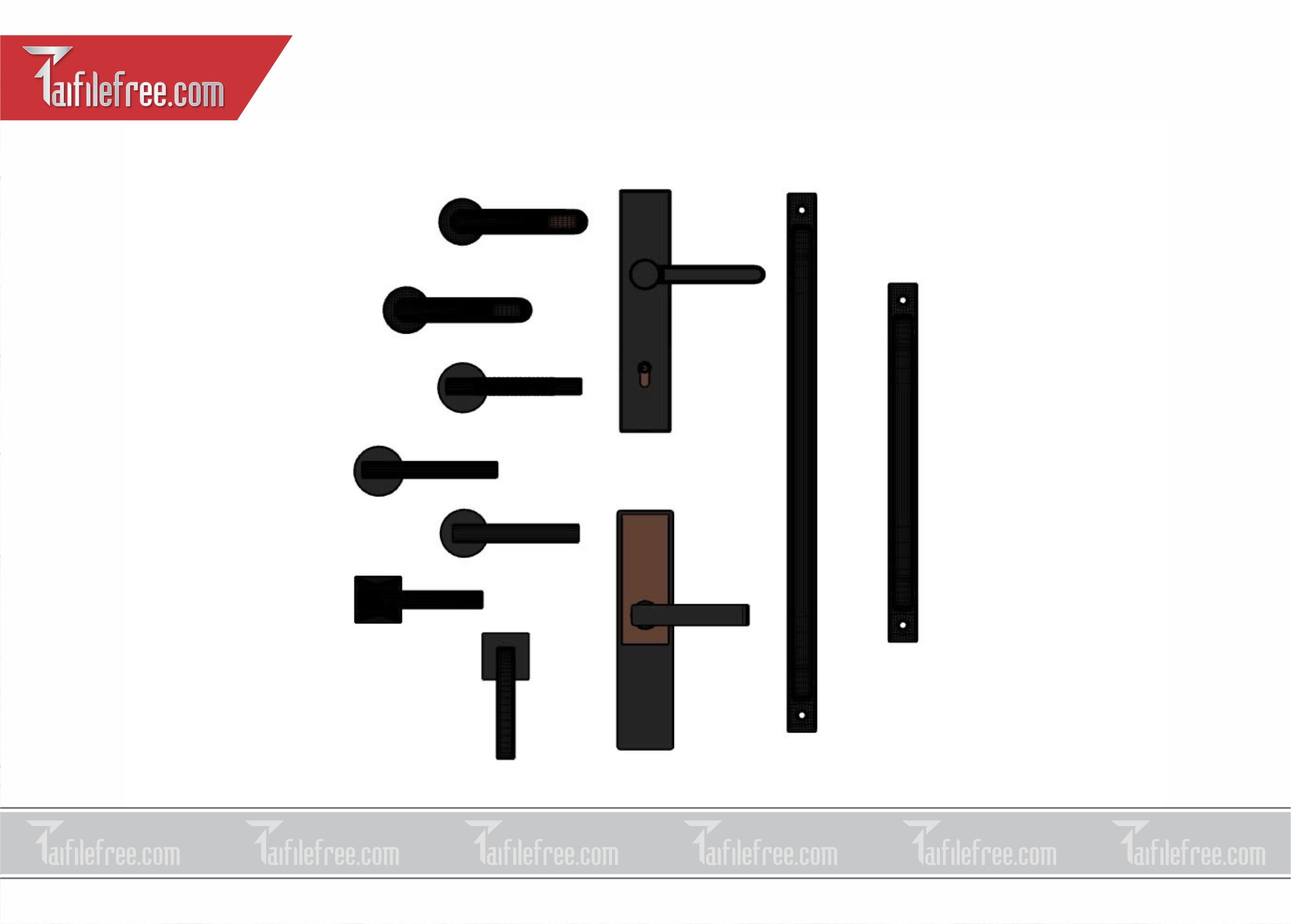 File 3D Sketchup Tay Nắm Cửa_NC06