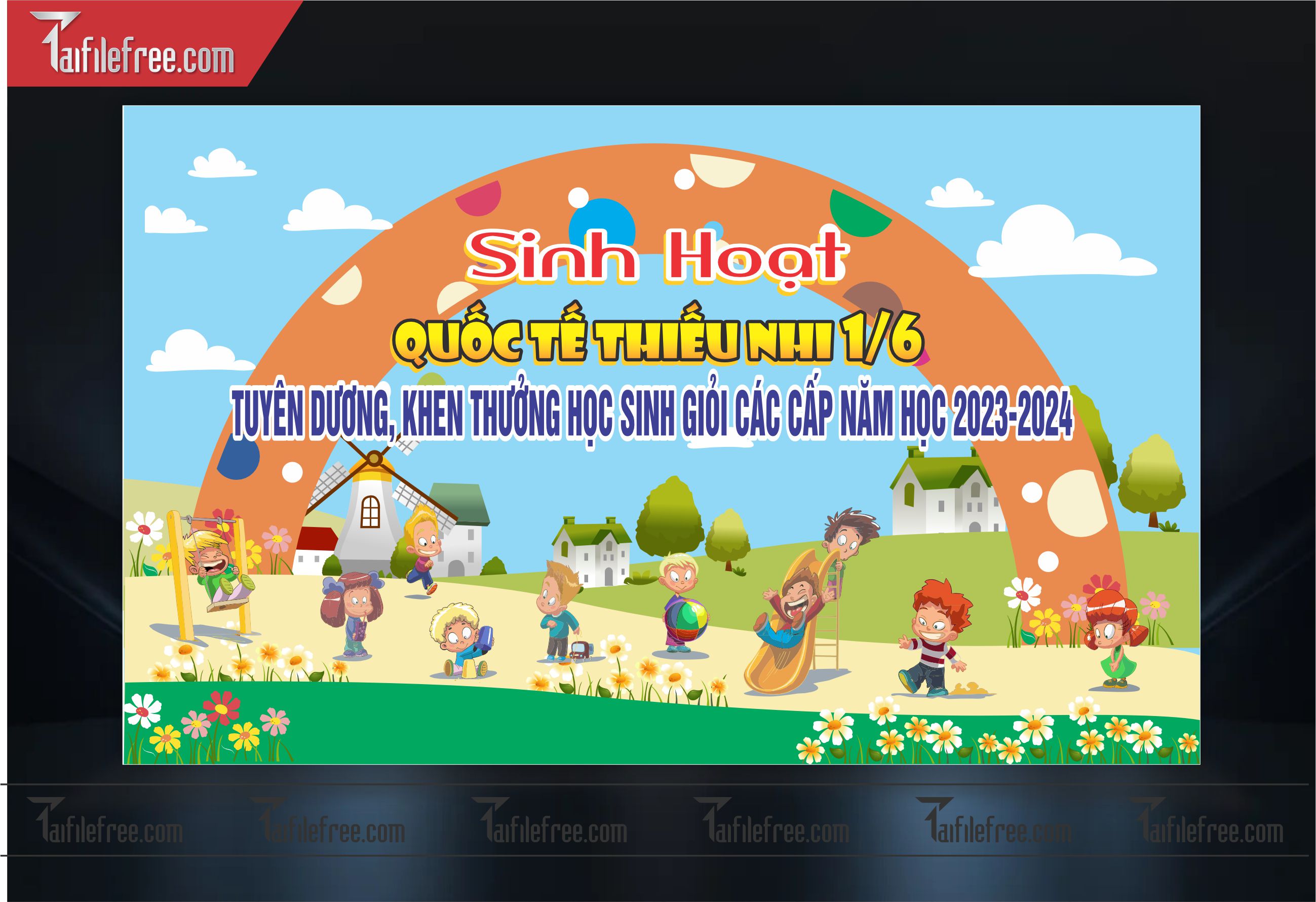 Backdrop Phông Mừng Ngày Quốc Tế Thiếu Nhi_TNV13