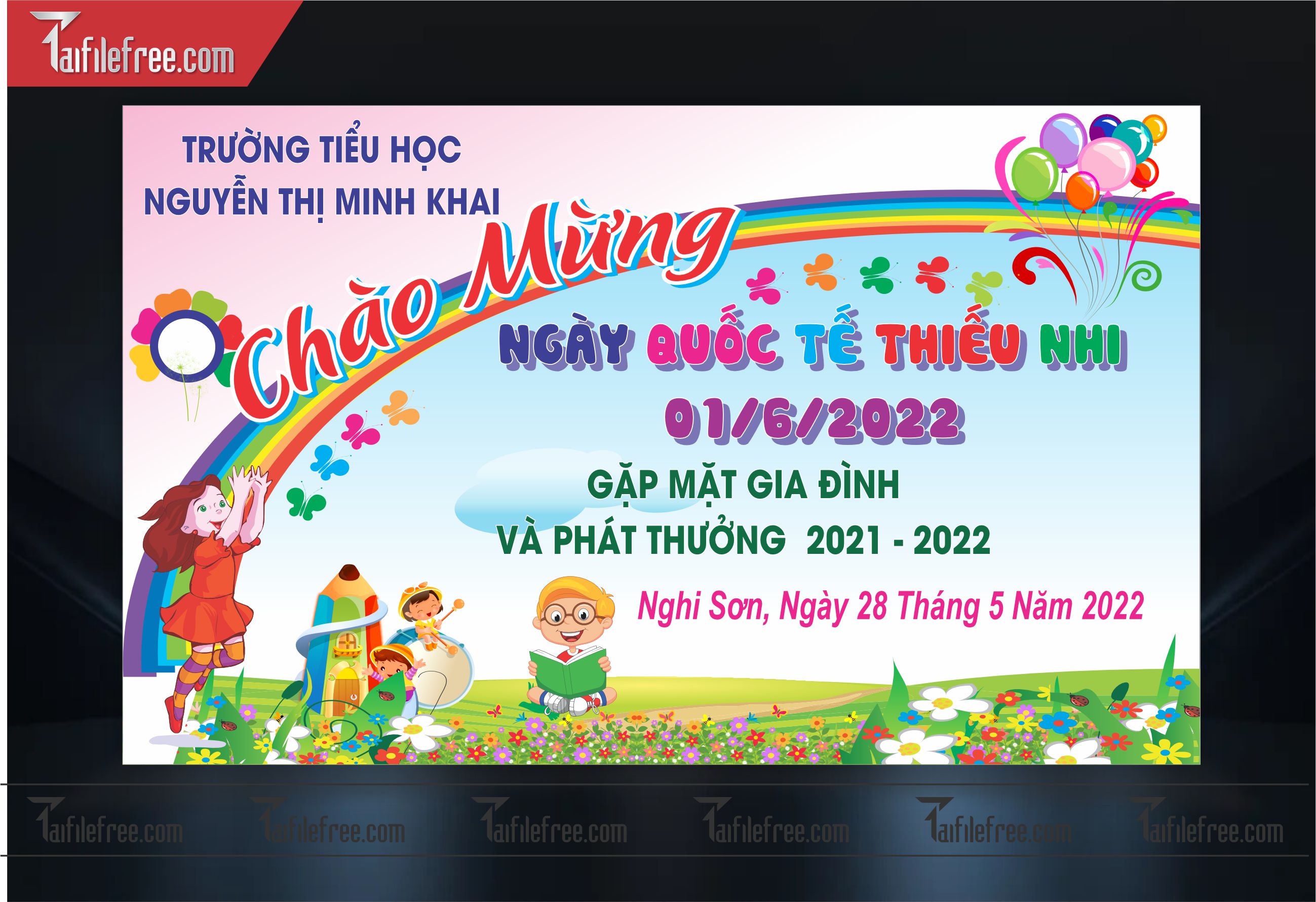Backdrop Phông Mừng Ngày Quốc Tế Thiếu Nhi_TNV14