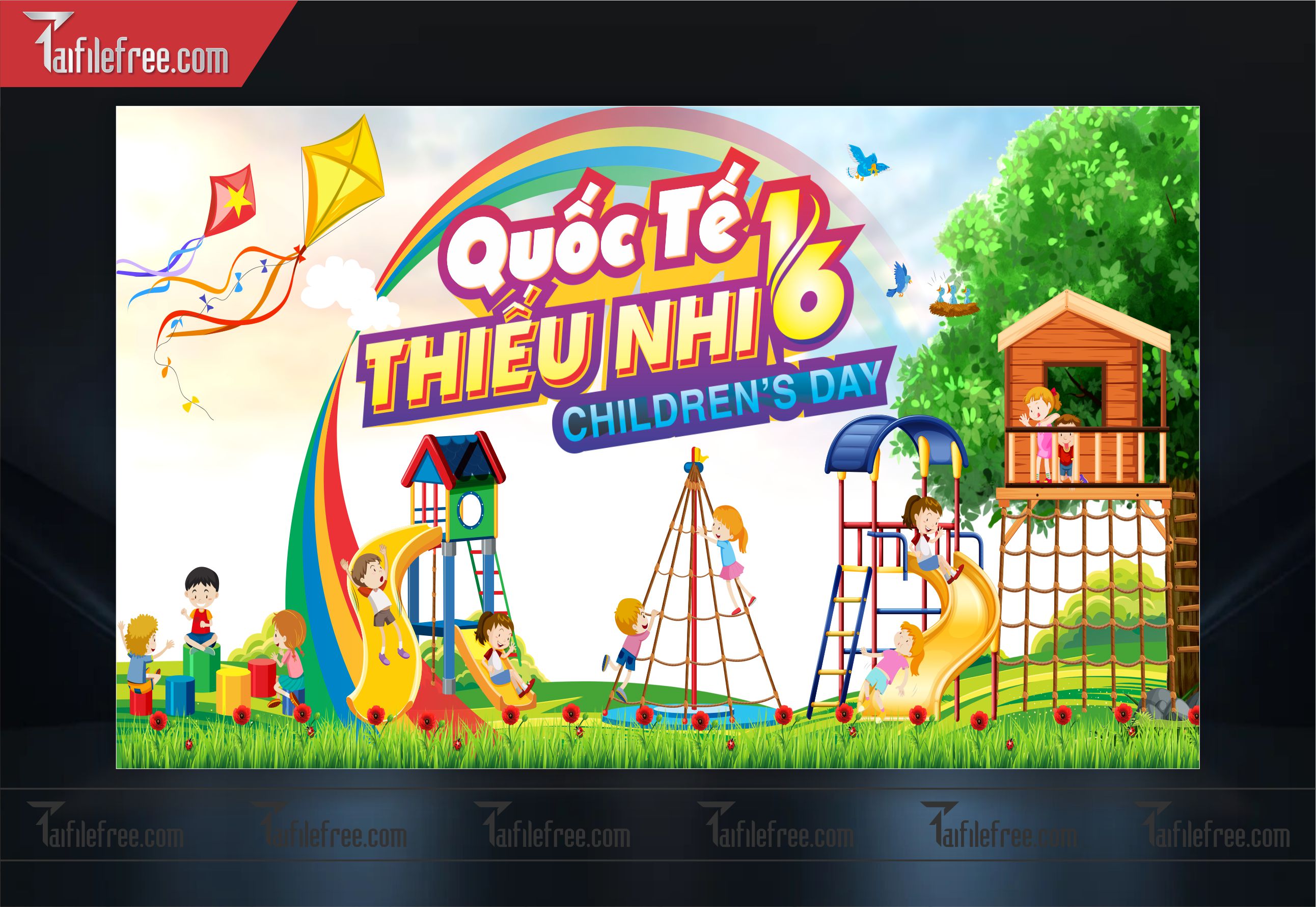 Backdrop Phông Mừng Ngày Quốc Tế Thiếu Nhi_TNV16