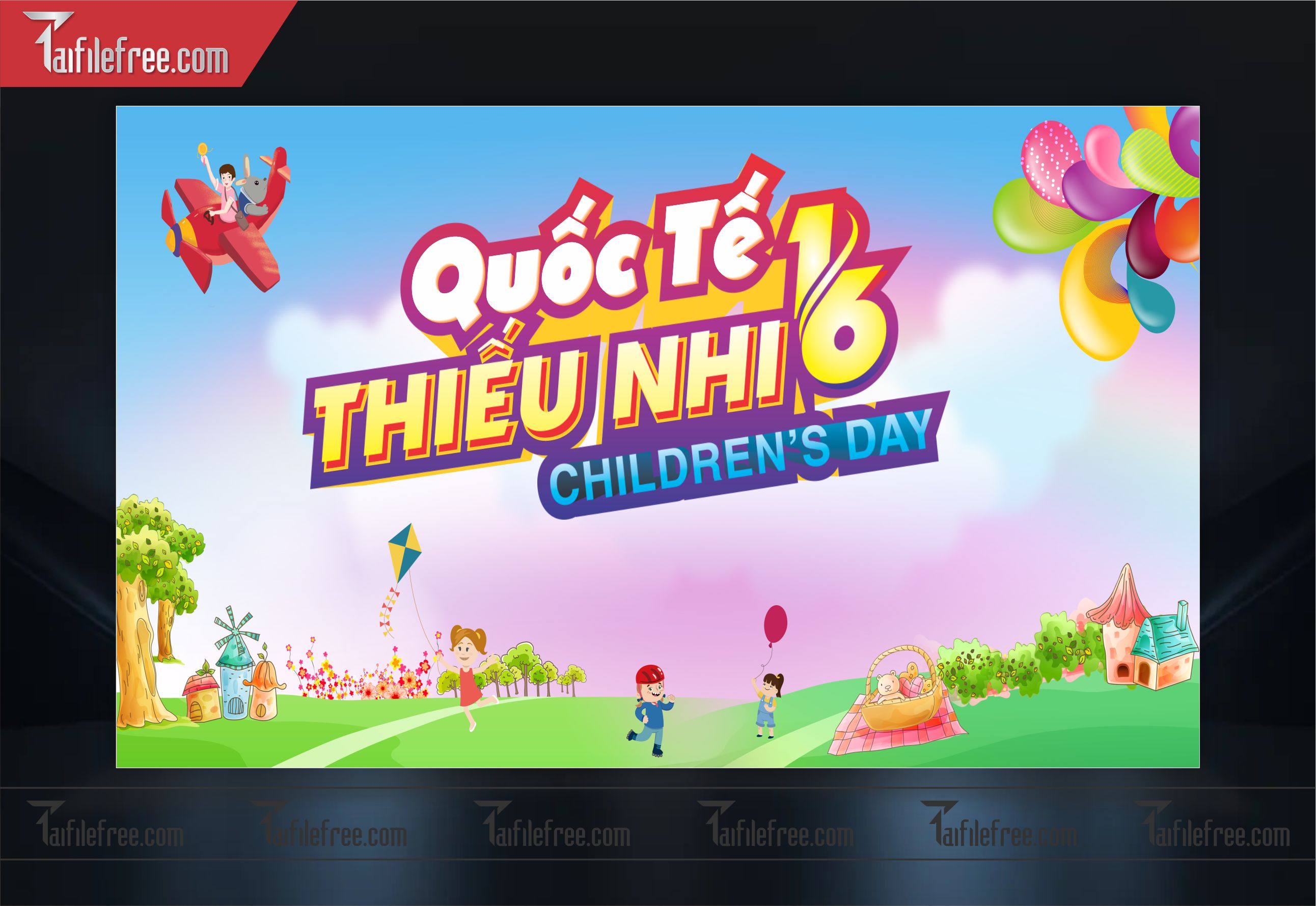 Backdrop Phông Mừng Ngày Quốc Tế Thiếu Nhi_TNV17