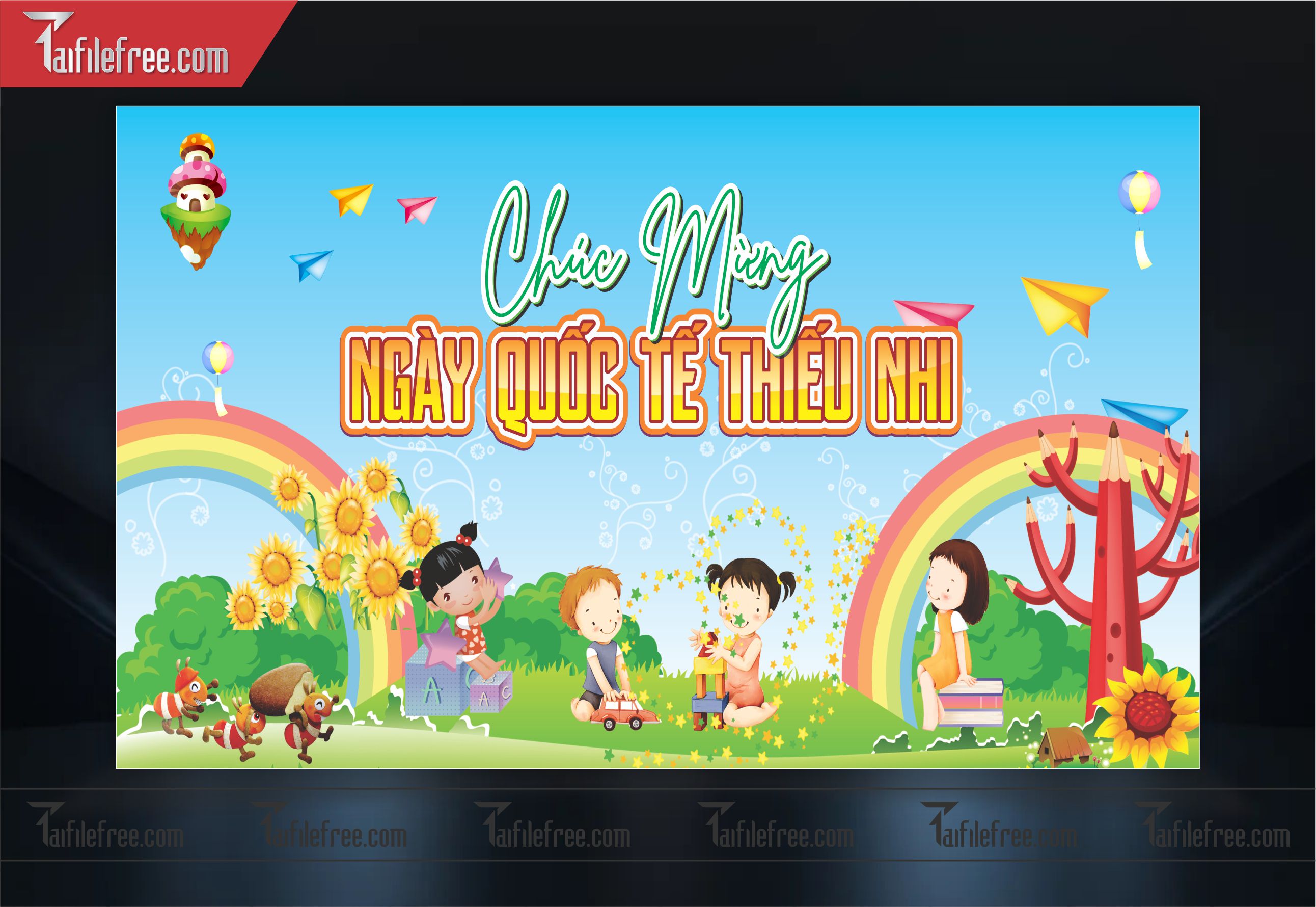 Backdrop Phông Mừng Ngày Quốc Tế Thiếu Nhi_TNV19