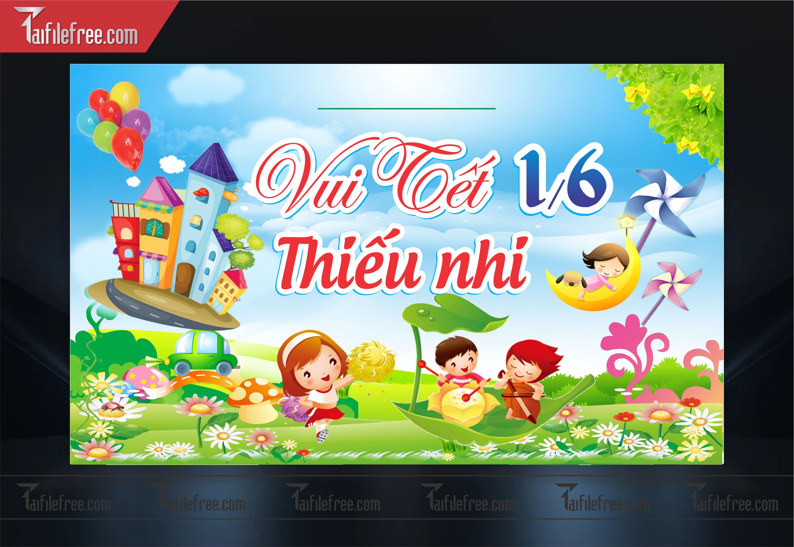 Backdrop Phông Mừng Ngày Quốc Tế Thiếu Nhi_TNV22