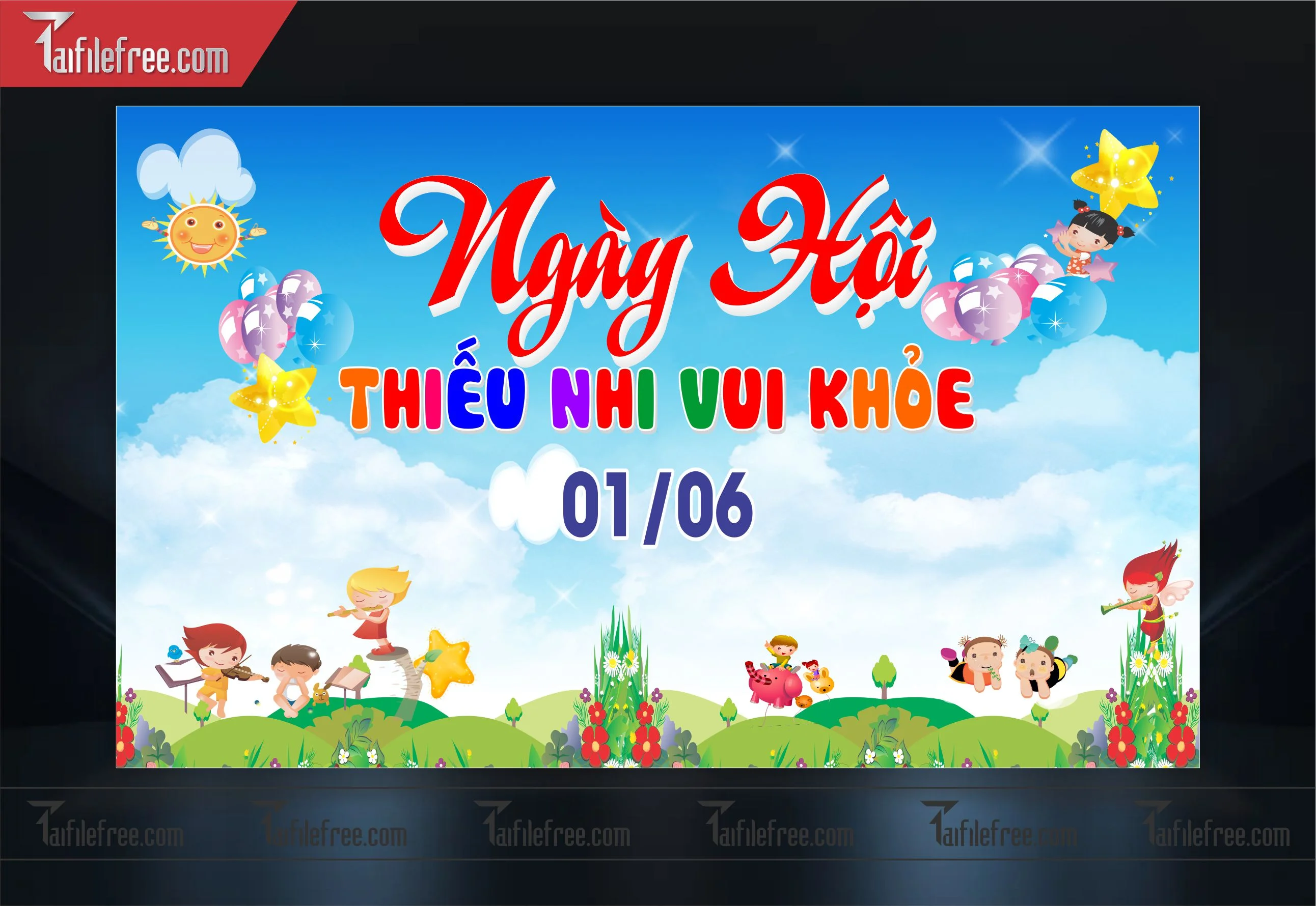Backdrop Phông Mừng Ngày Quốc Tế Thiếu Nhi_TNV24