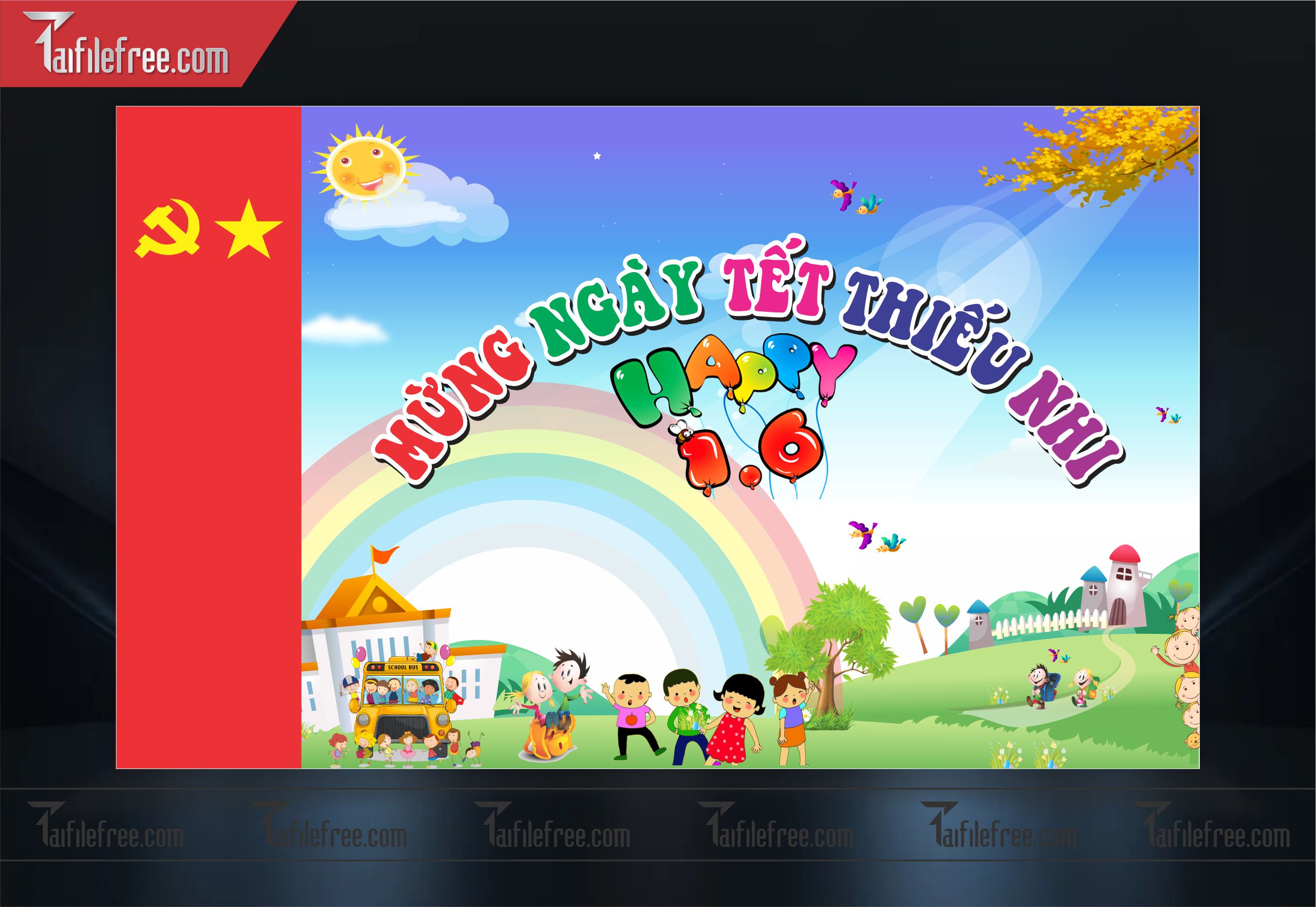 Backdrop Phông Mừng Ngày Quốc Tế Thiếu Nhi_TNV28