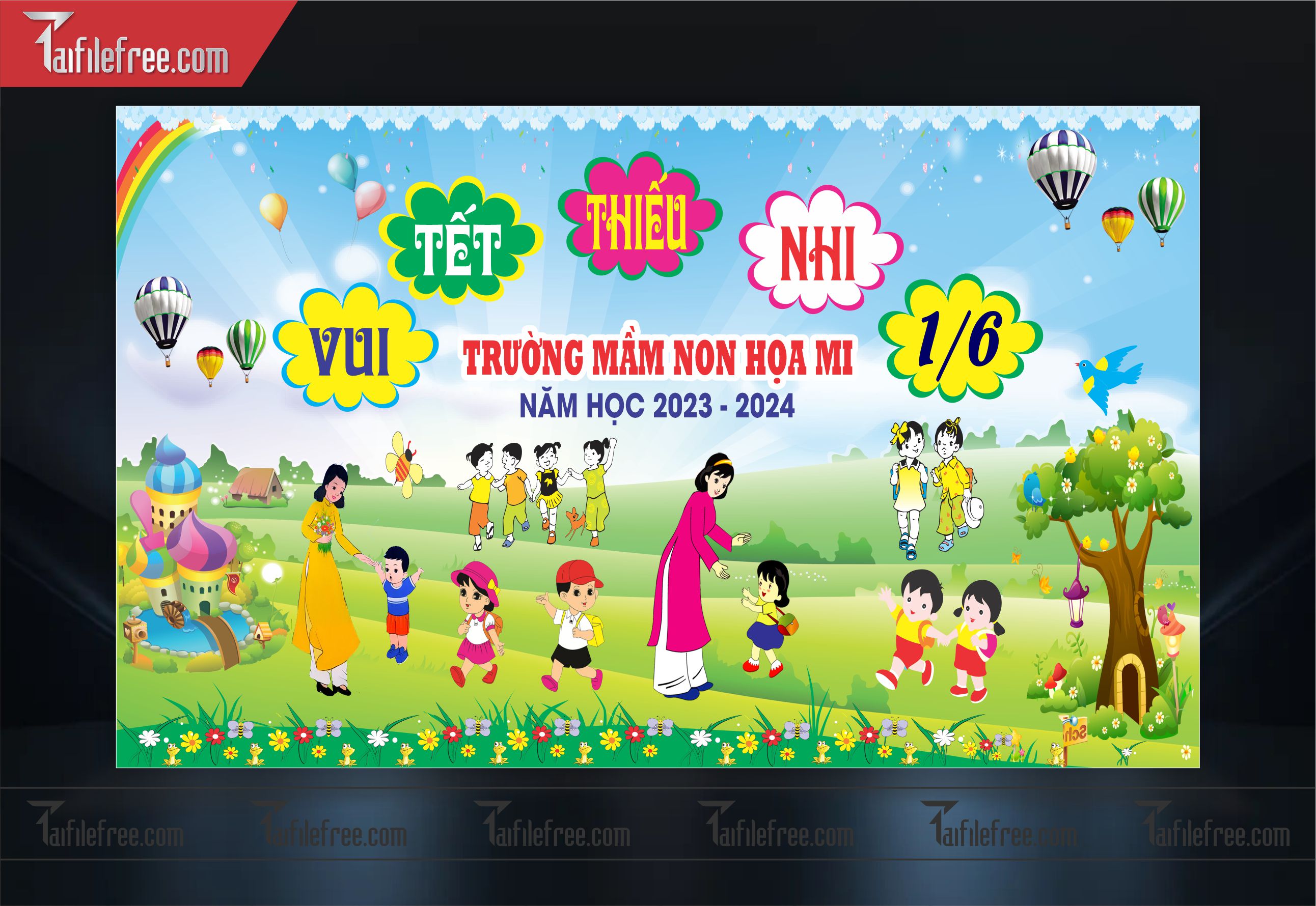 Backdrop Phông Mừng Ngày Quốc Tế Thiếu Nhi_TNV30