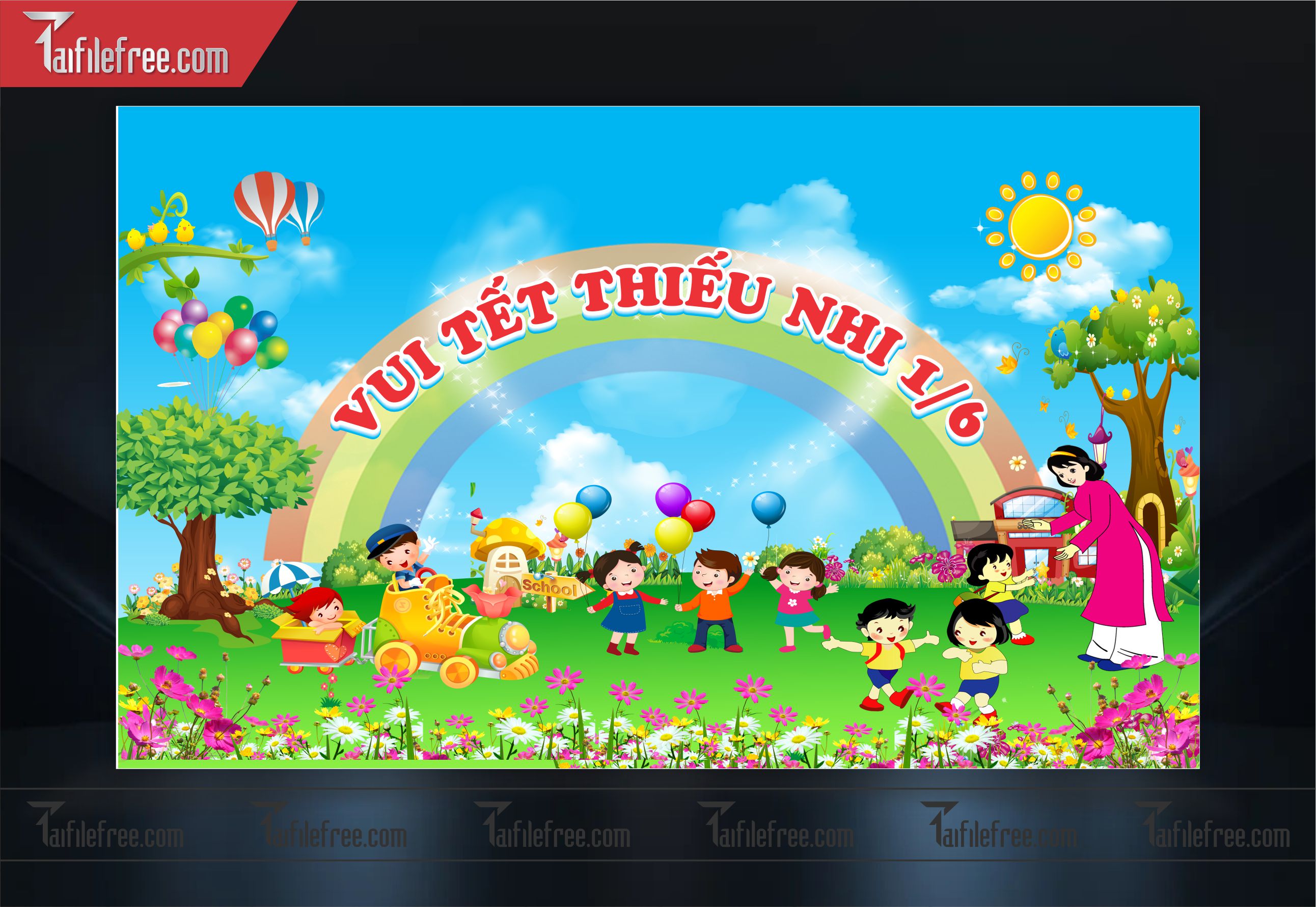 Backdrop Phông Mừng Ngày Quốc Tế Thiếu Nhi_TNV32