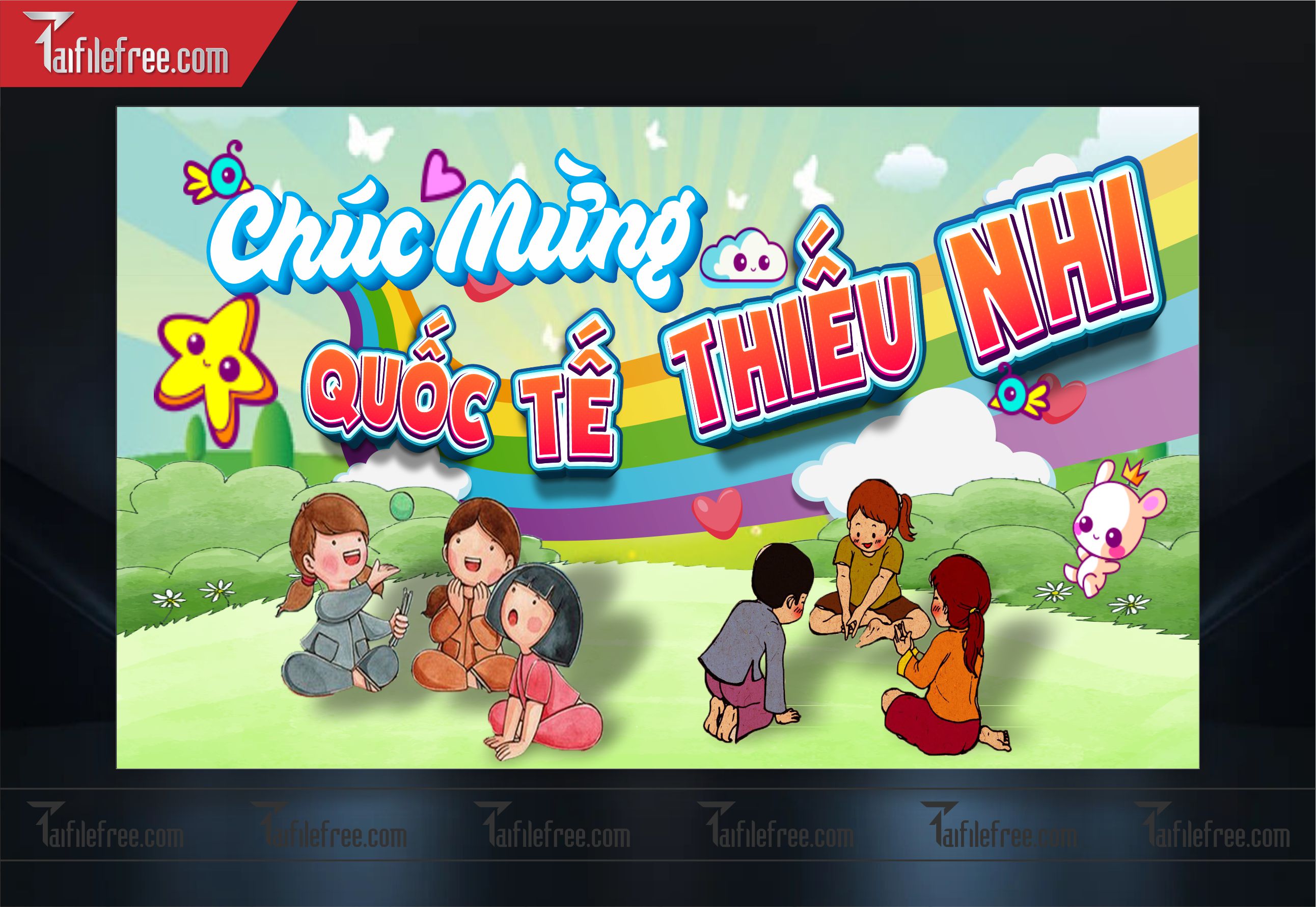 Backdrop Phông Mừng Ngày Quốc Tế Thiếu Nhi_TNV36