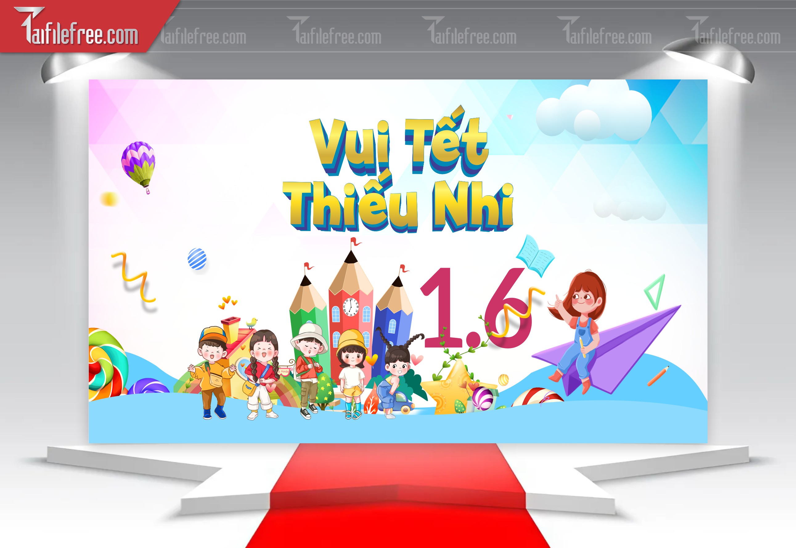 Backdrop Phông Mừng Ngày Quốc Tế Thiếu Nhi_TNV48