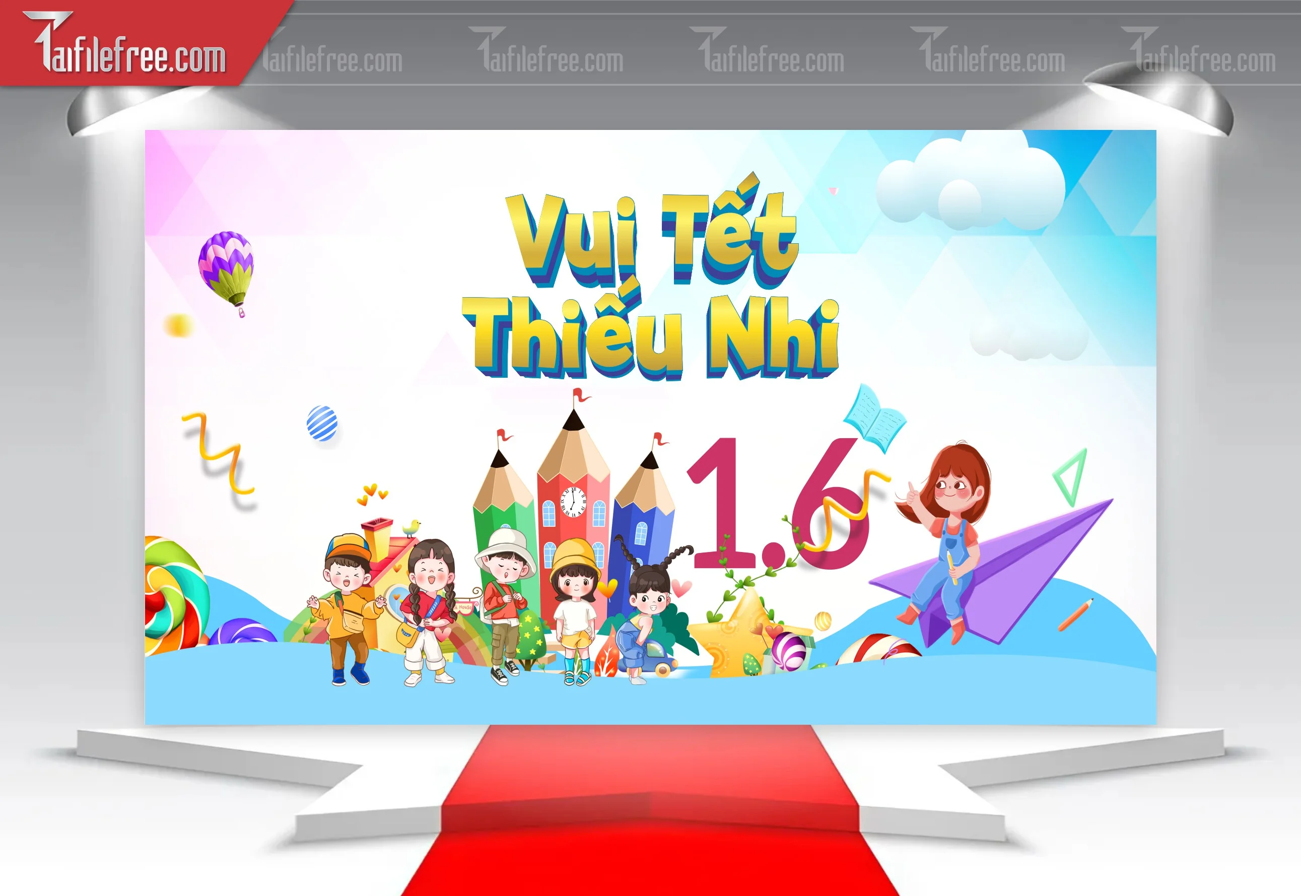 Backdrop Phông Mừng Ngày Quốc Tế Thiếu Nhi_TNV48