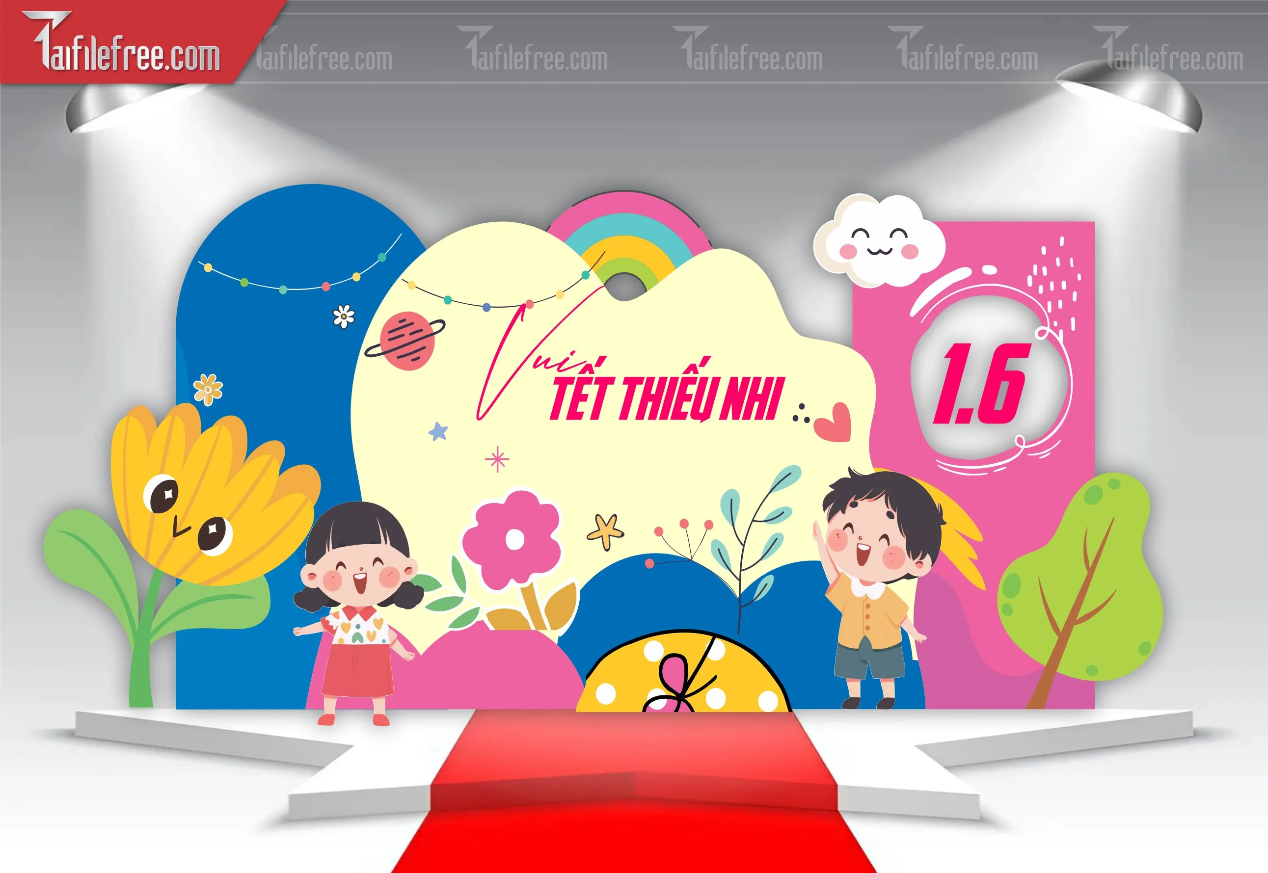 Backdrop Phông Mừng Ngày Quốc Tế Thiếu Nhi_TNV66