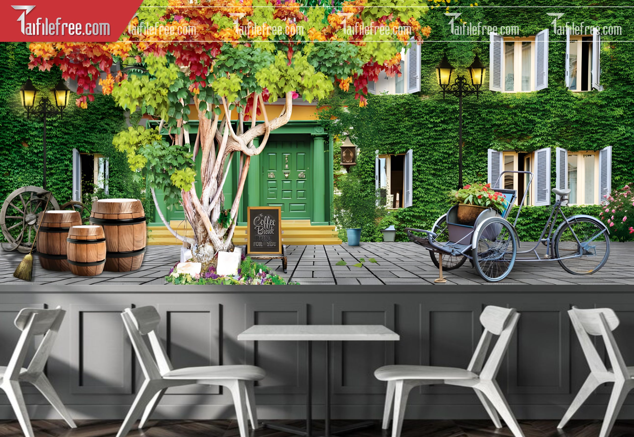 File Thiết Kế Tranh Tường Quán Cà Phê, Trà Sữa_TP42