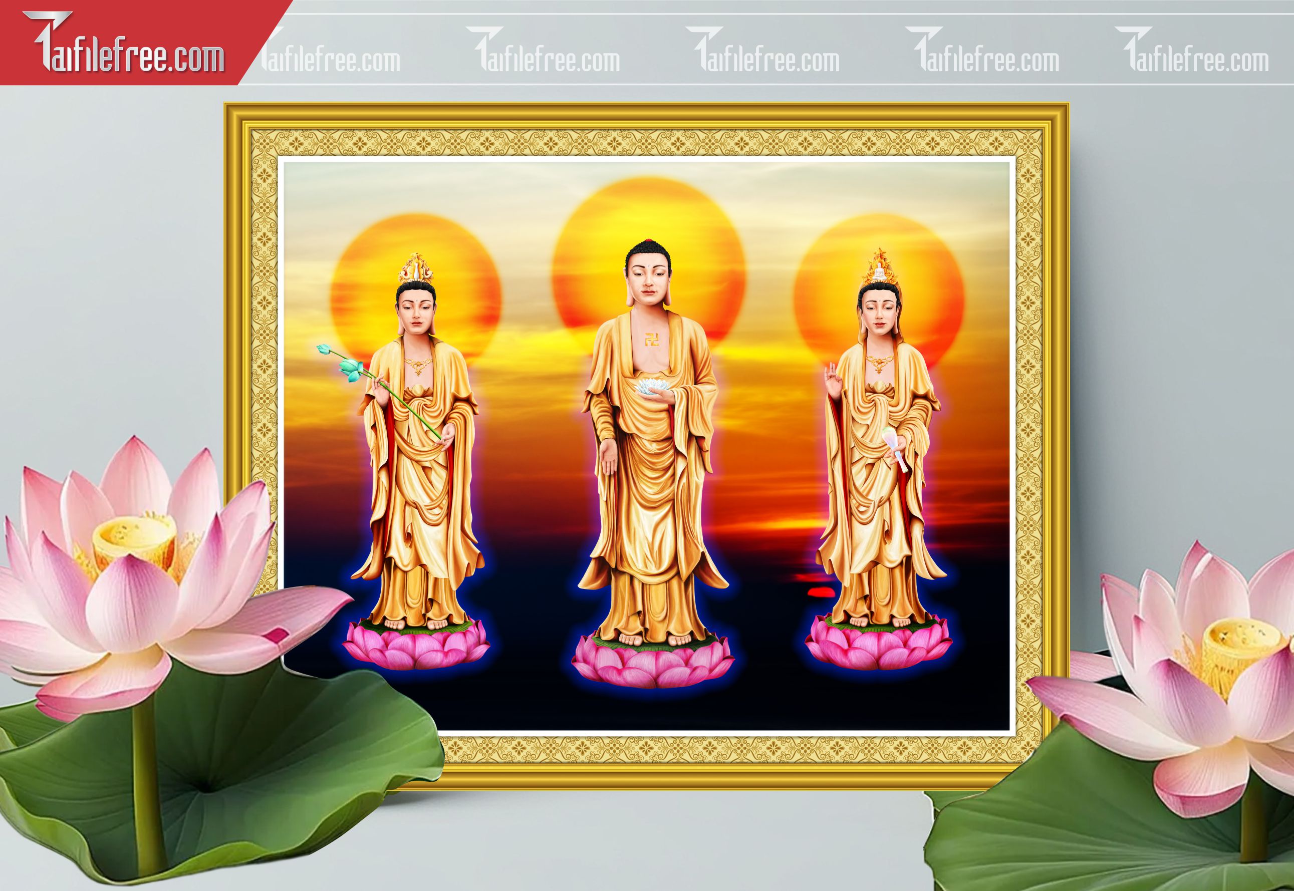 Tranh 3D Phật Giáo Đẹp_TQ34