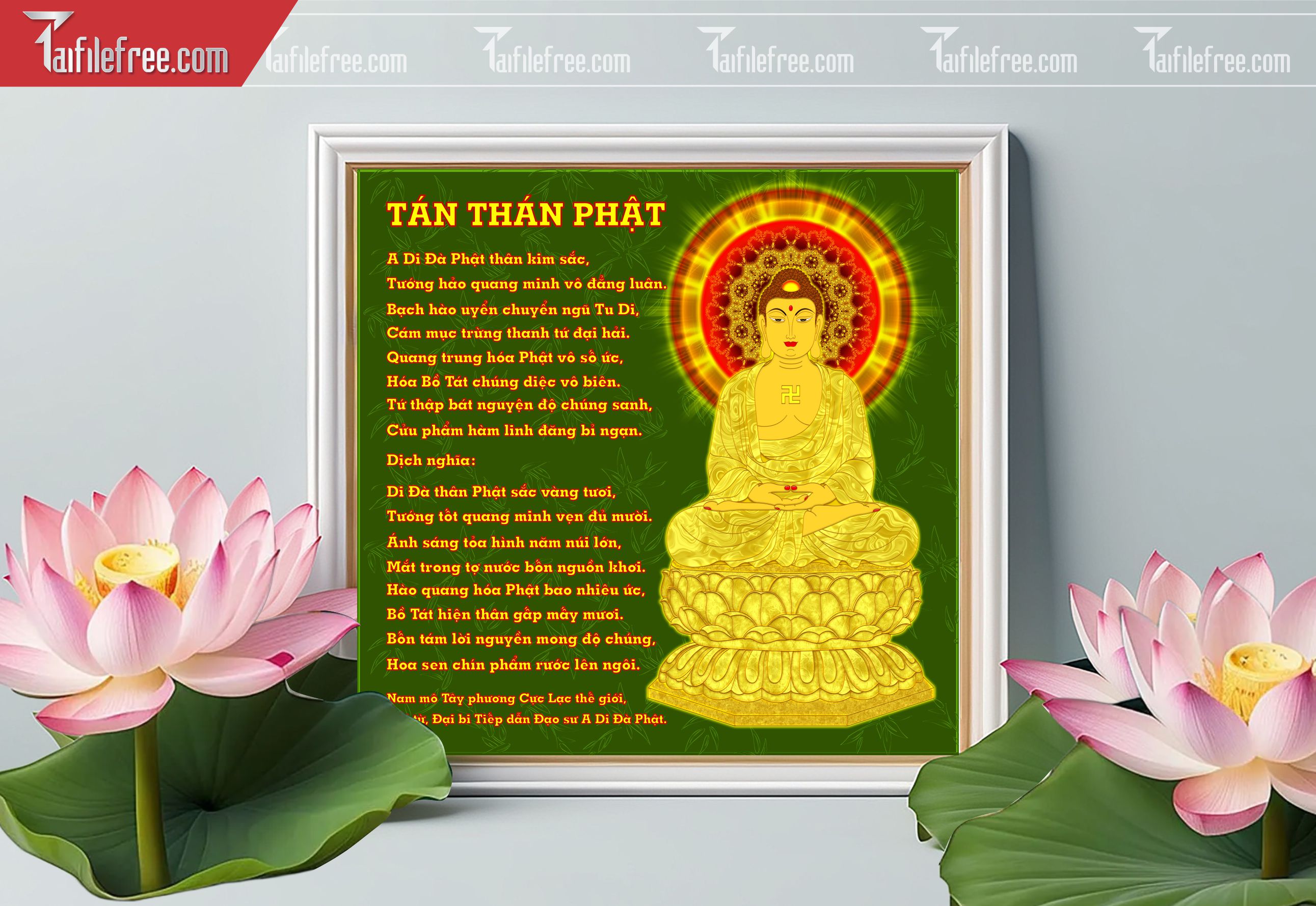 Tranh 3D Phật Giáo Đẹp_TQ45