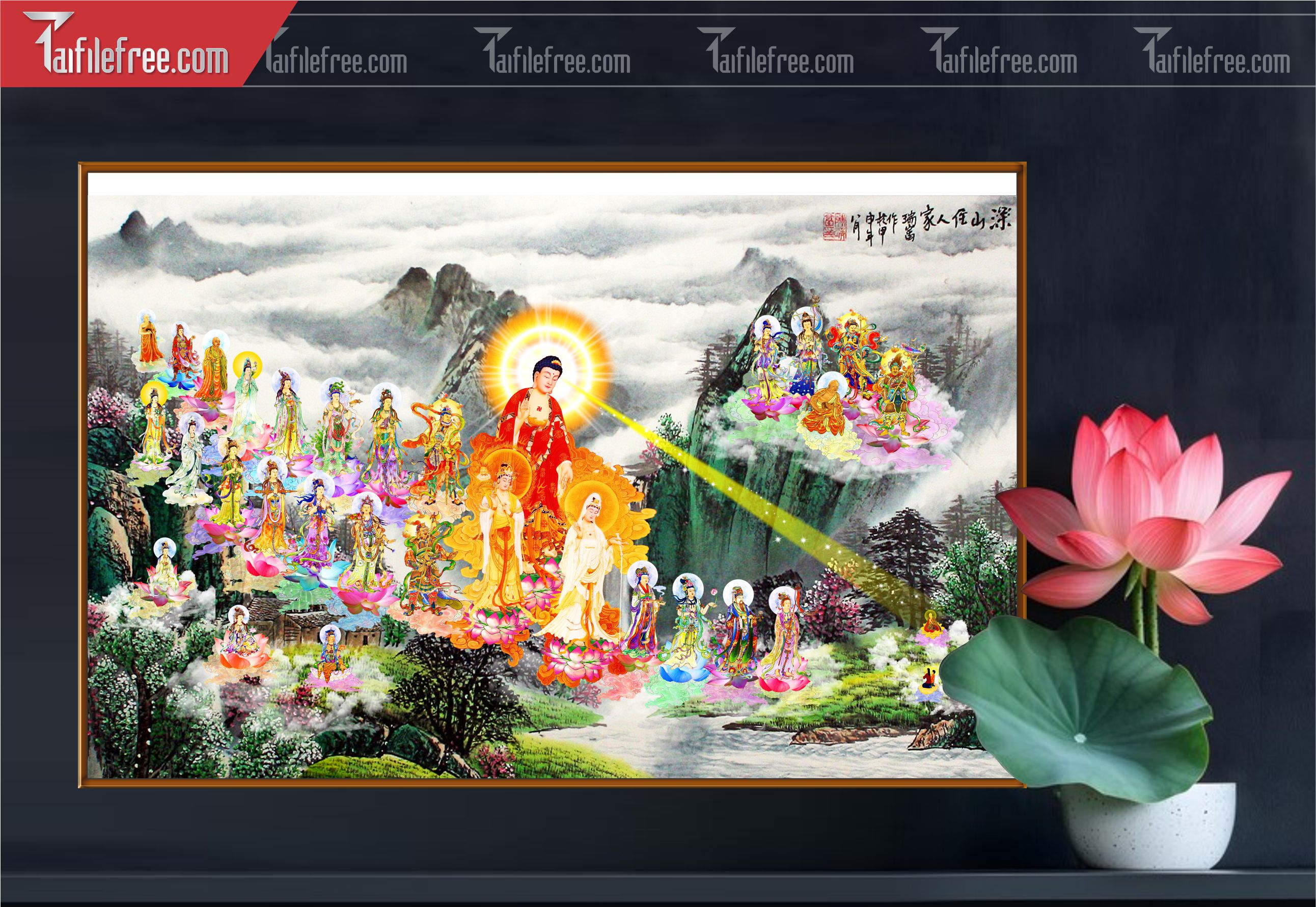 Tranh 3D Phật Giáo Đẹp_TQ50