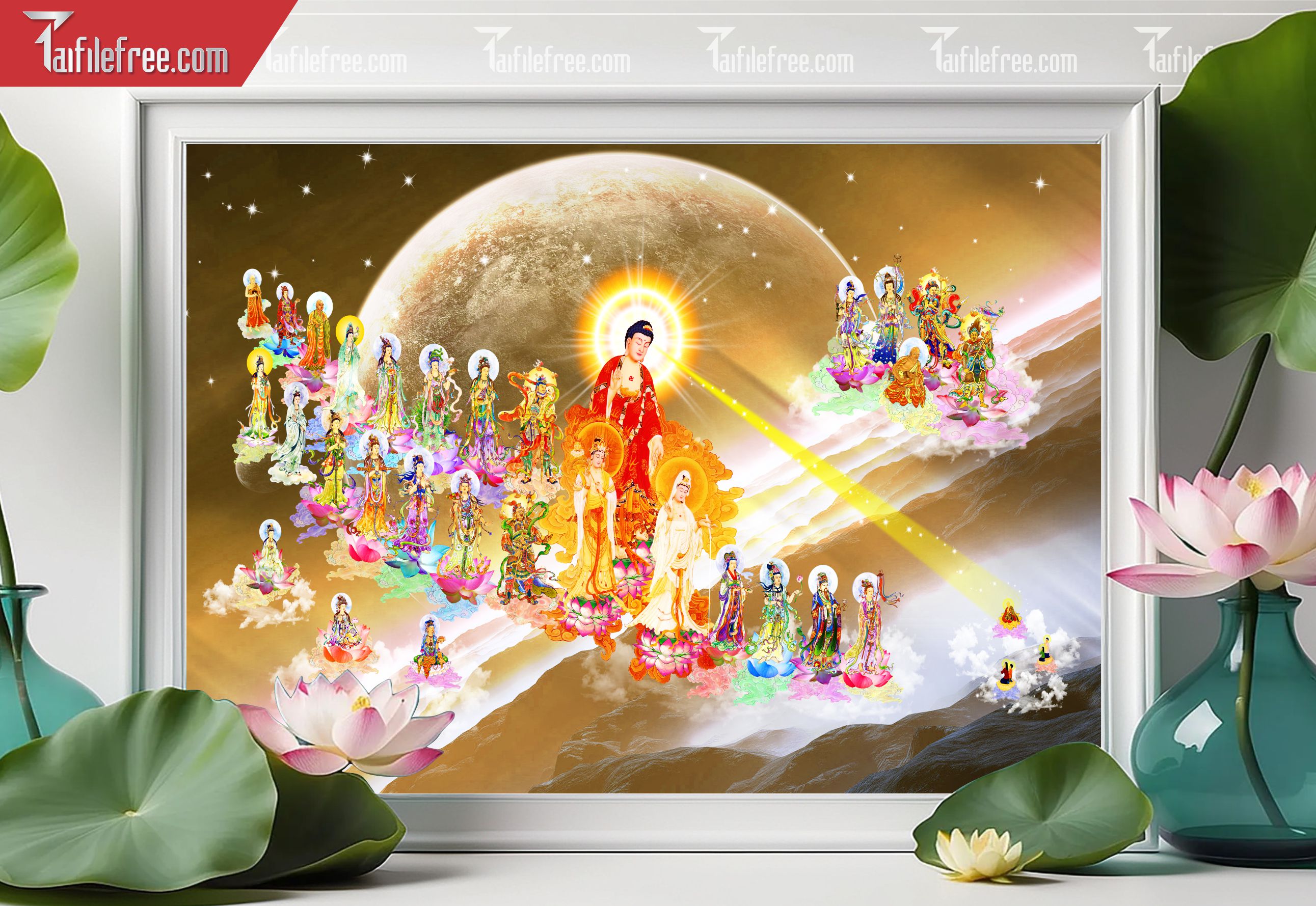 Tranh 3D Phật Giáo Đẹp_TQ51
