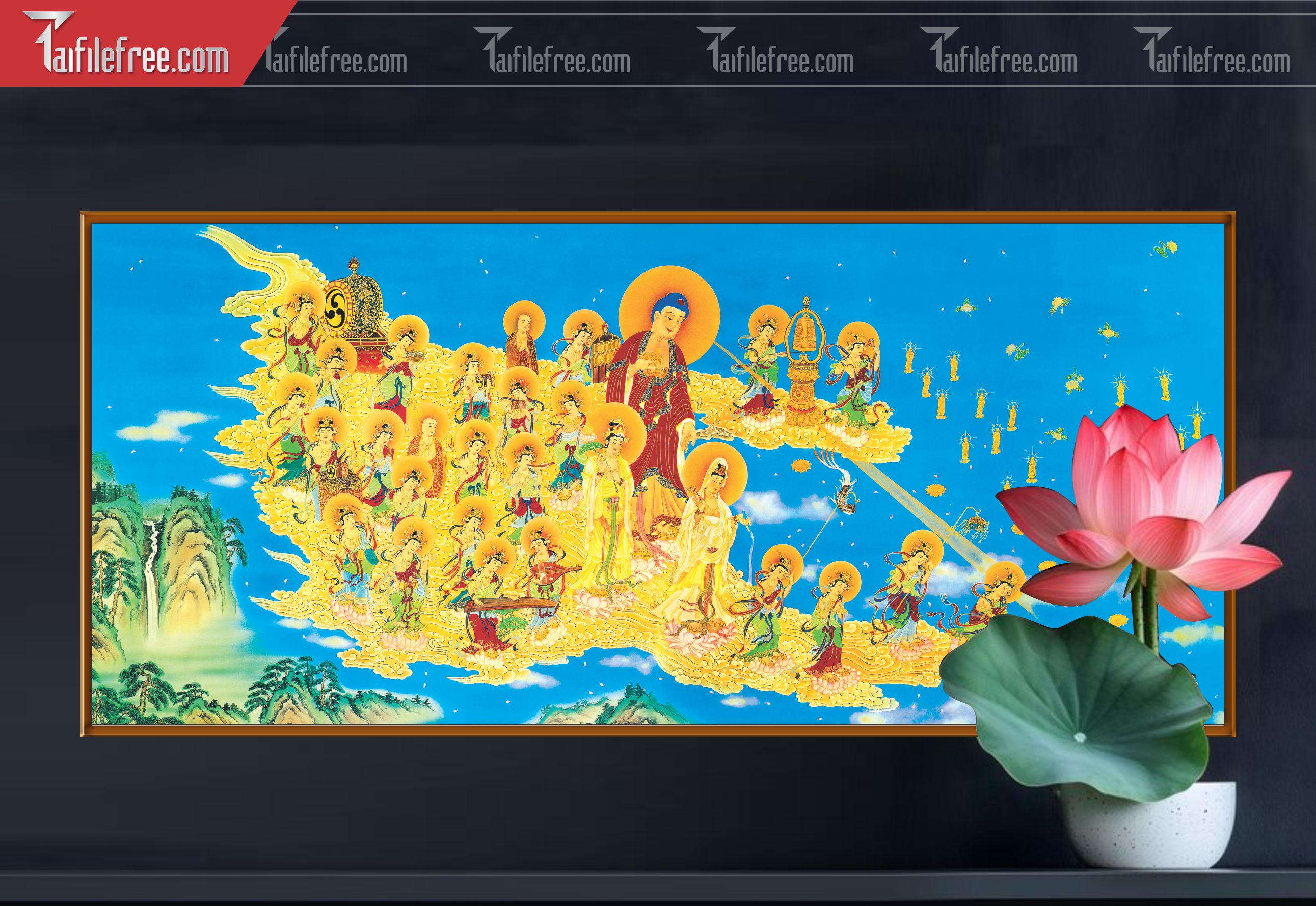 Tranh 3D Phật Giáo Đẹp_TQ54