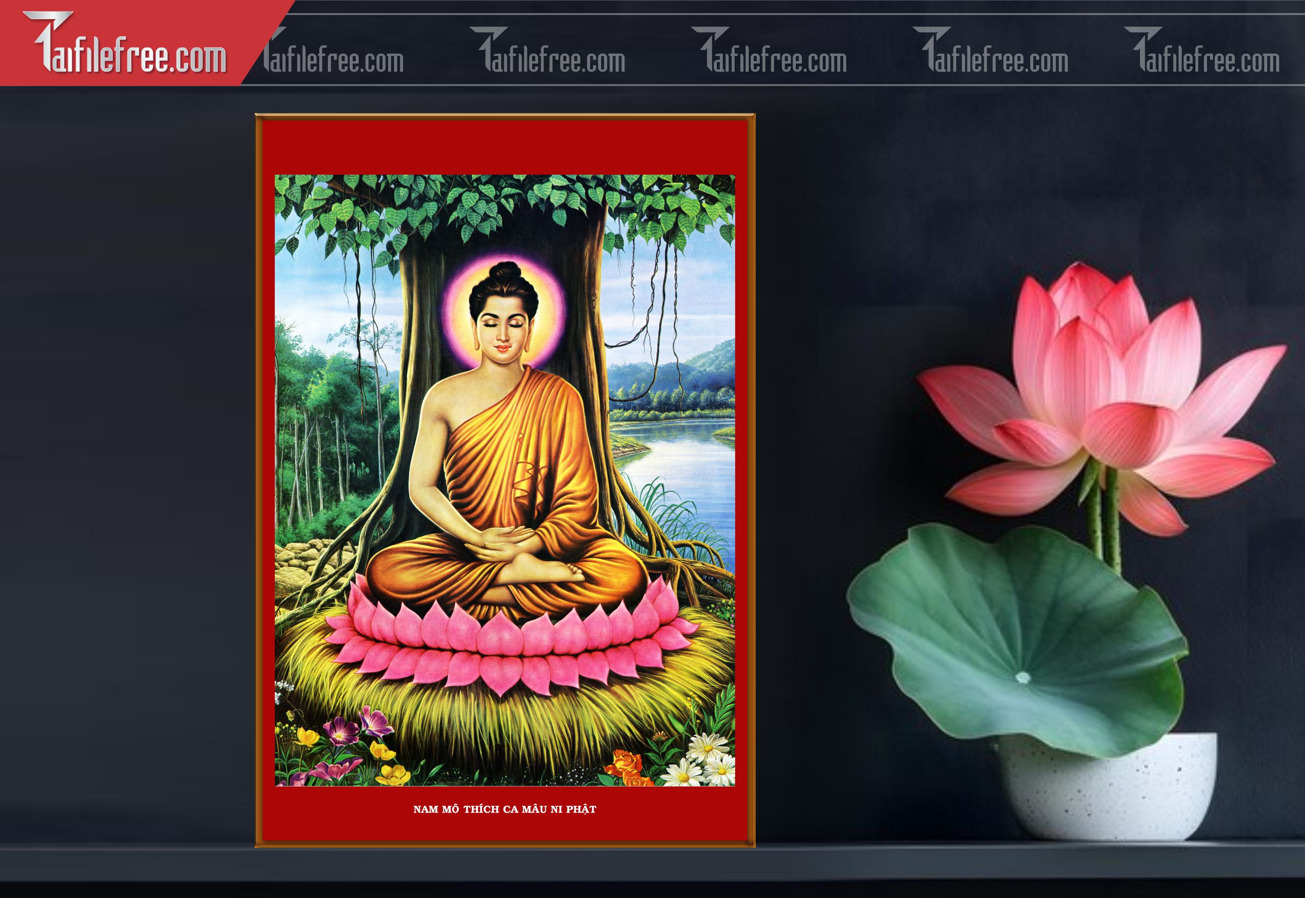 Tranh 3D Phật Giáo Đẹp_TQ55