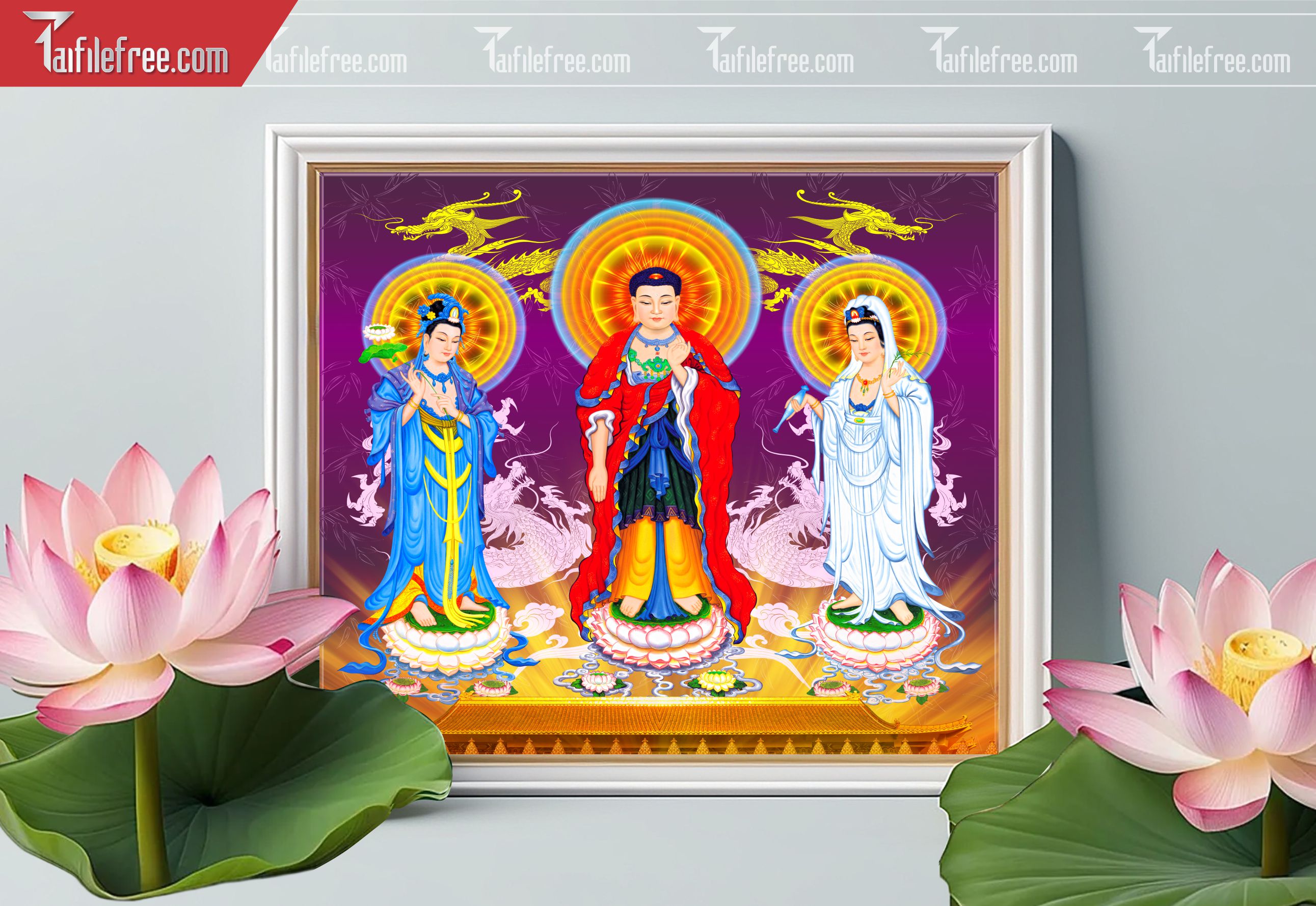 Tranh 3D Phật Giáo Đẹp_TQ58