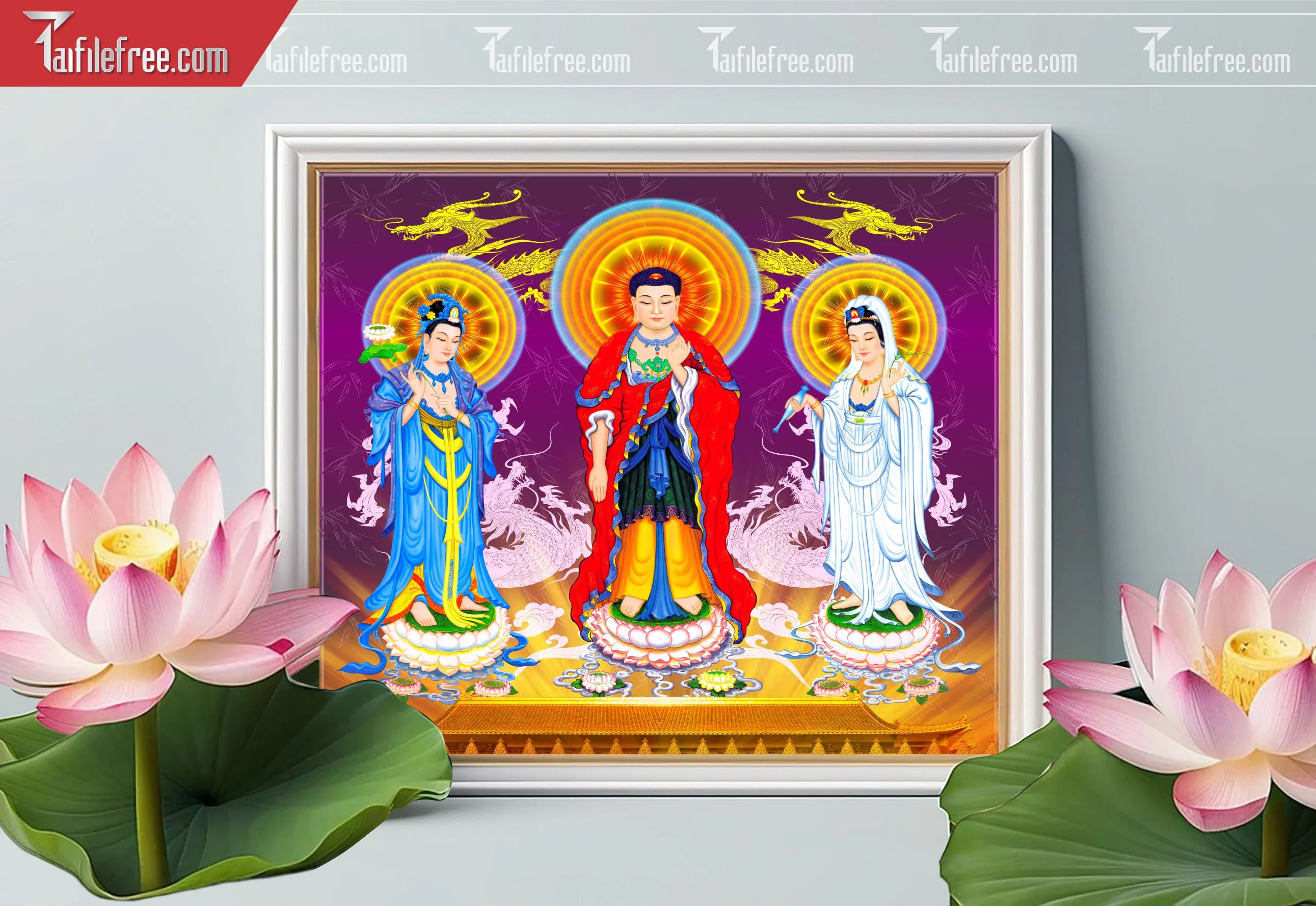 Tranh 3D Phật Giáo Đẹp_TQ58