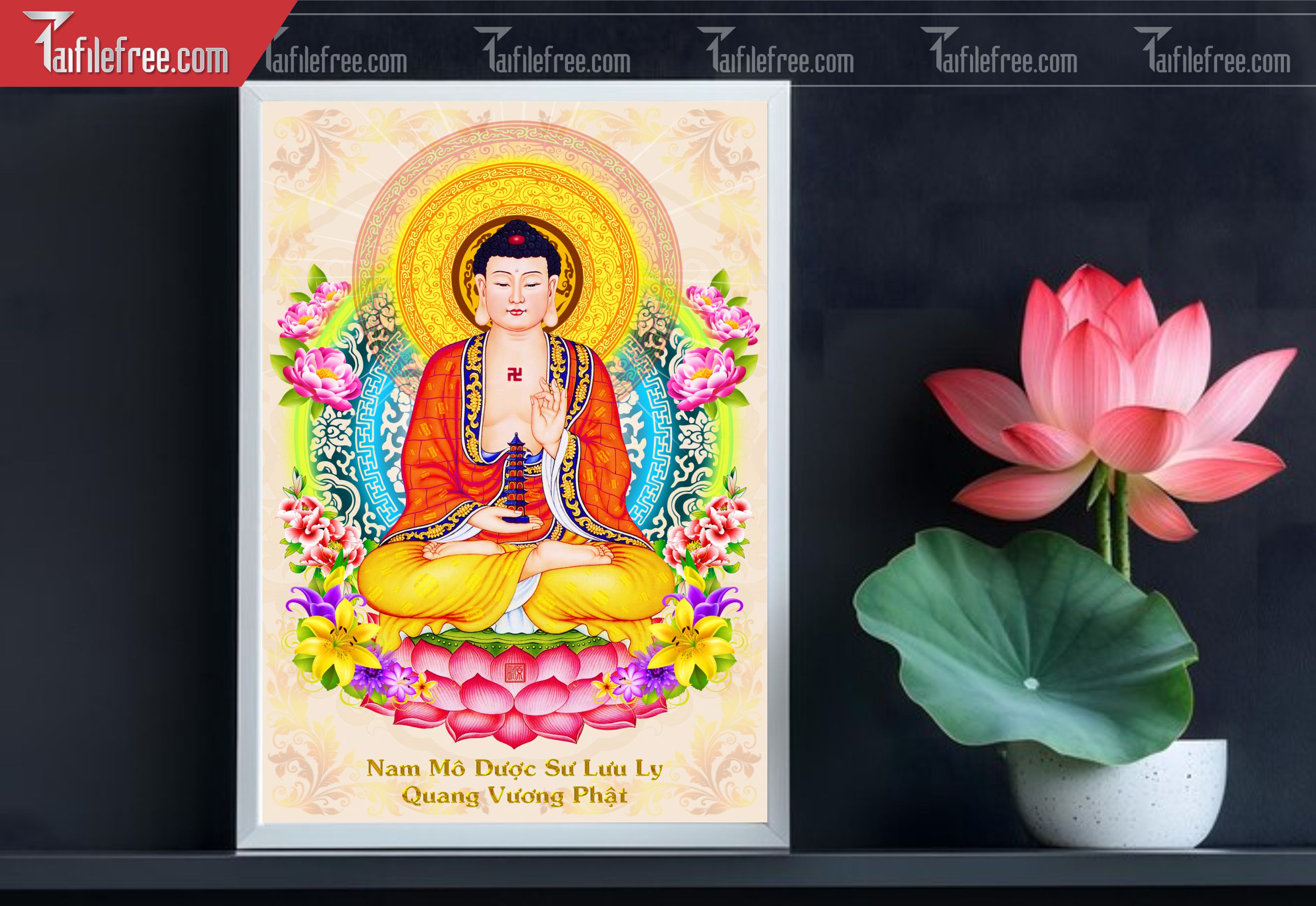 Tranh 3D Phật Giáo Đẹp_TQ65