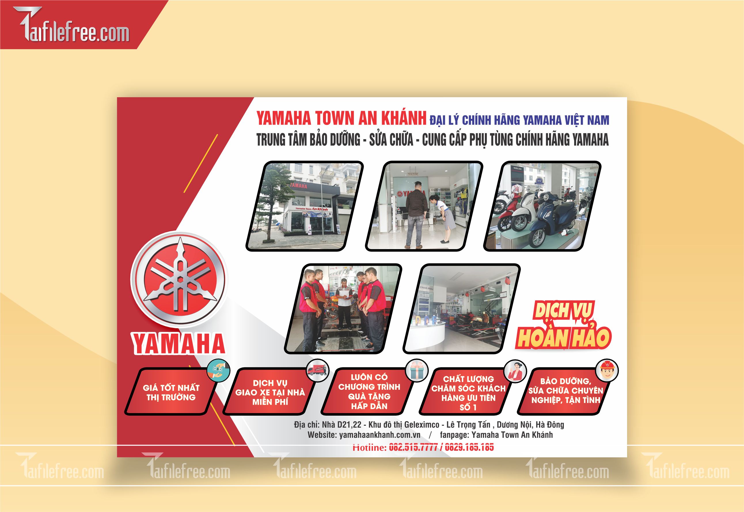 Mẫu Tờ Rơi Quảng Cáo Đẹp, Tờ Rơi Yamaha_TR01