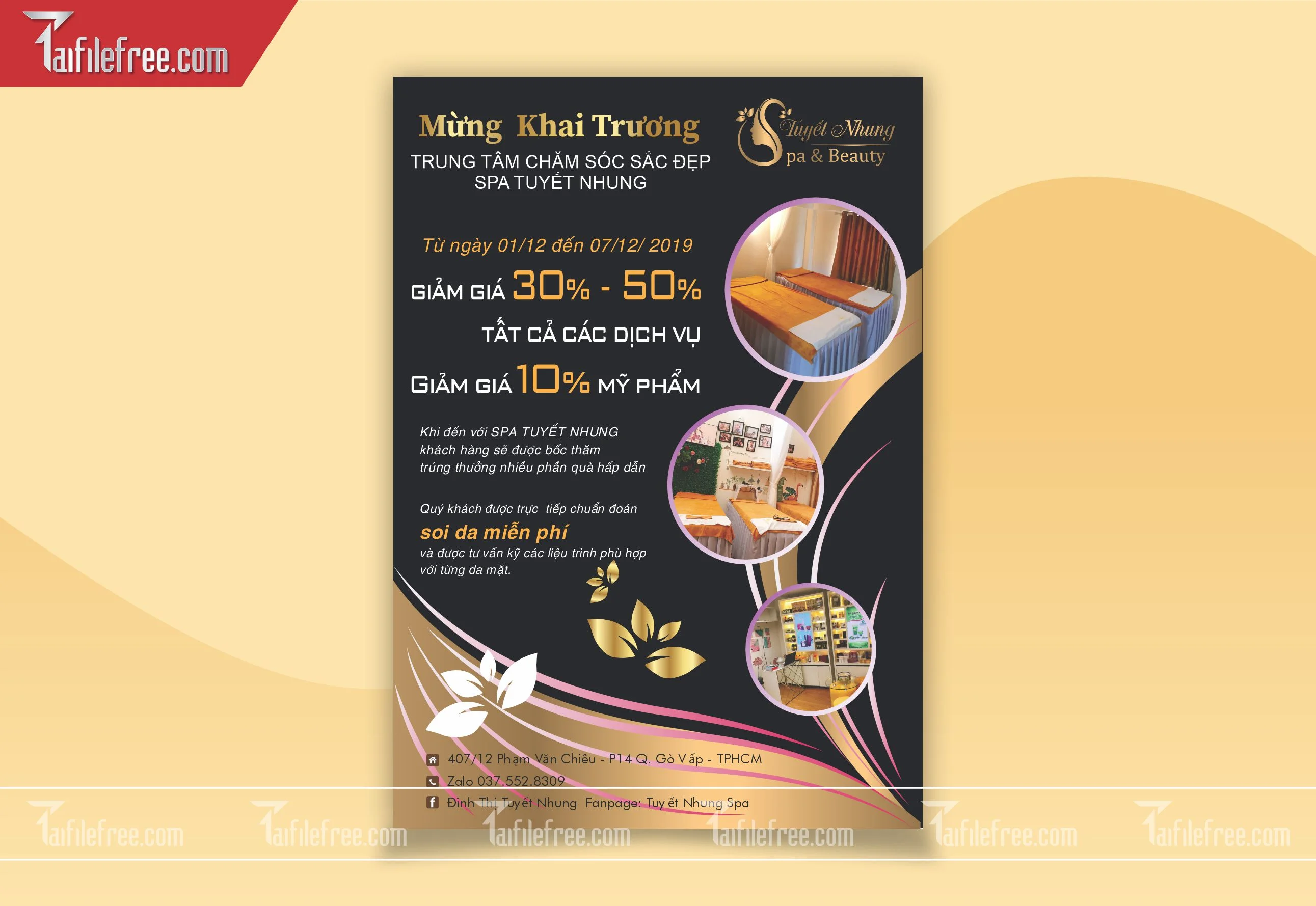 Mẫu Tờ Rơi Quảng Cáo Spa Đẹp, Khuyến Mãi_TR08