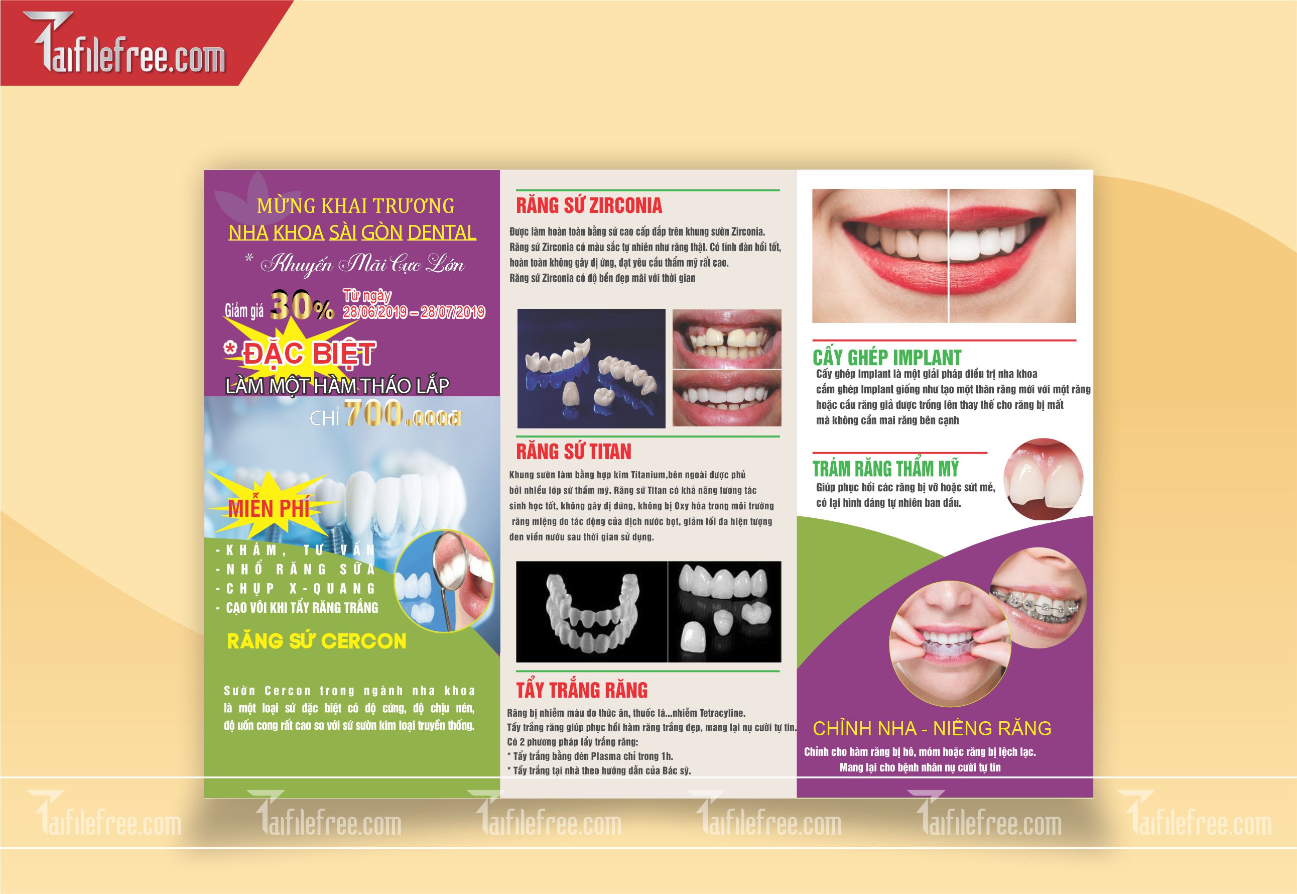 Mẫu Tờ Rơi Quảng Cáo Đẹp, Tờ Rơi Nha Khoa_TR09