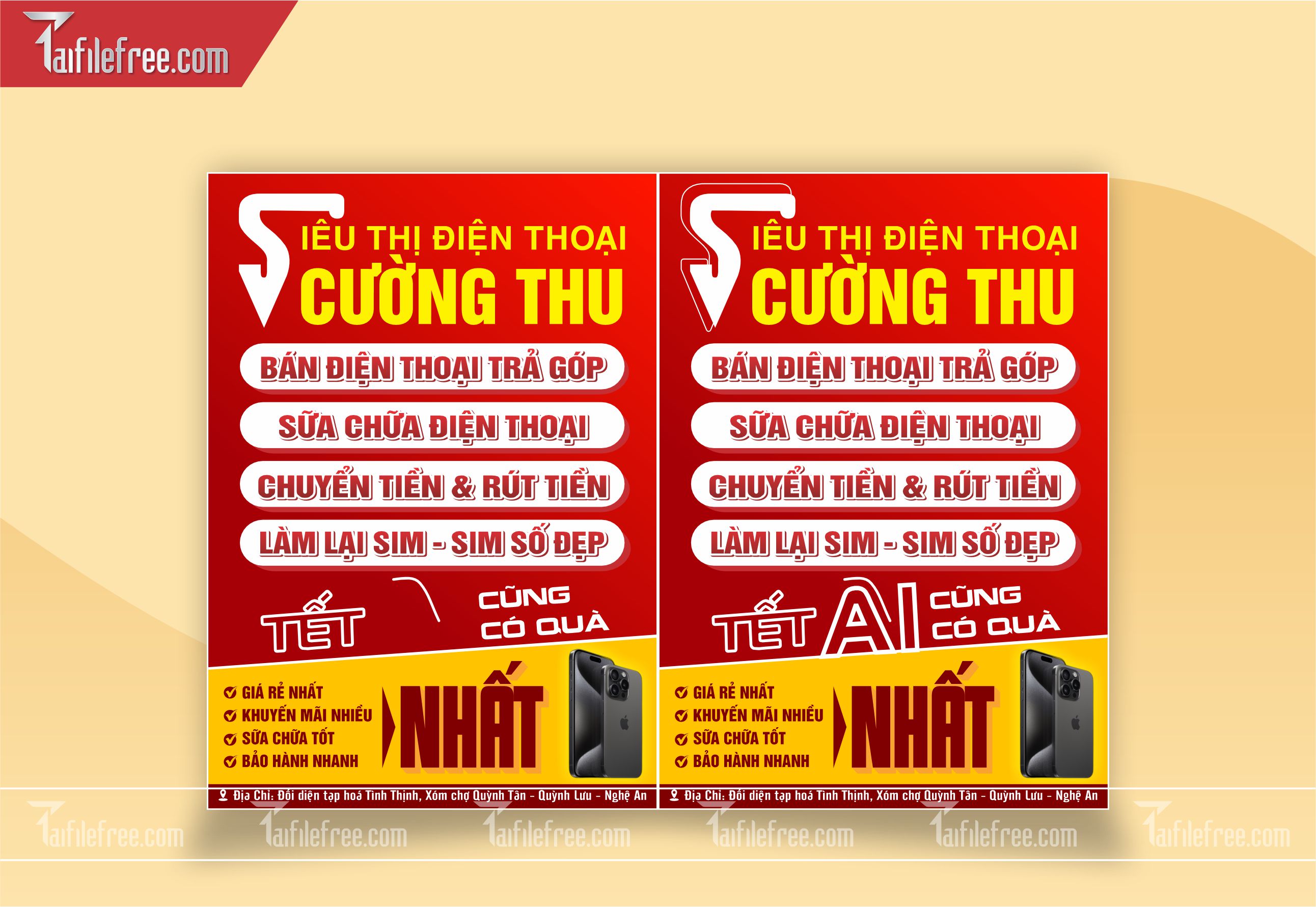 Mẫu Tờ Rơi Quảng Cáo Đẹp, Tờ Rơi Điện Thoại_TR13
