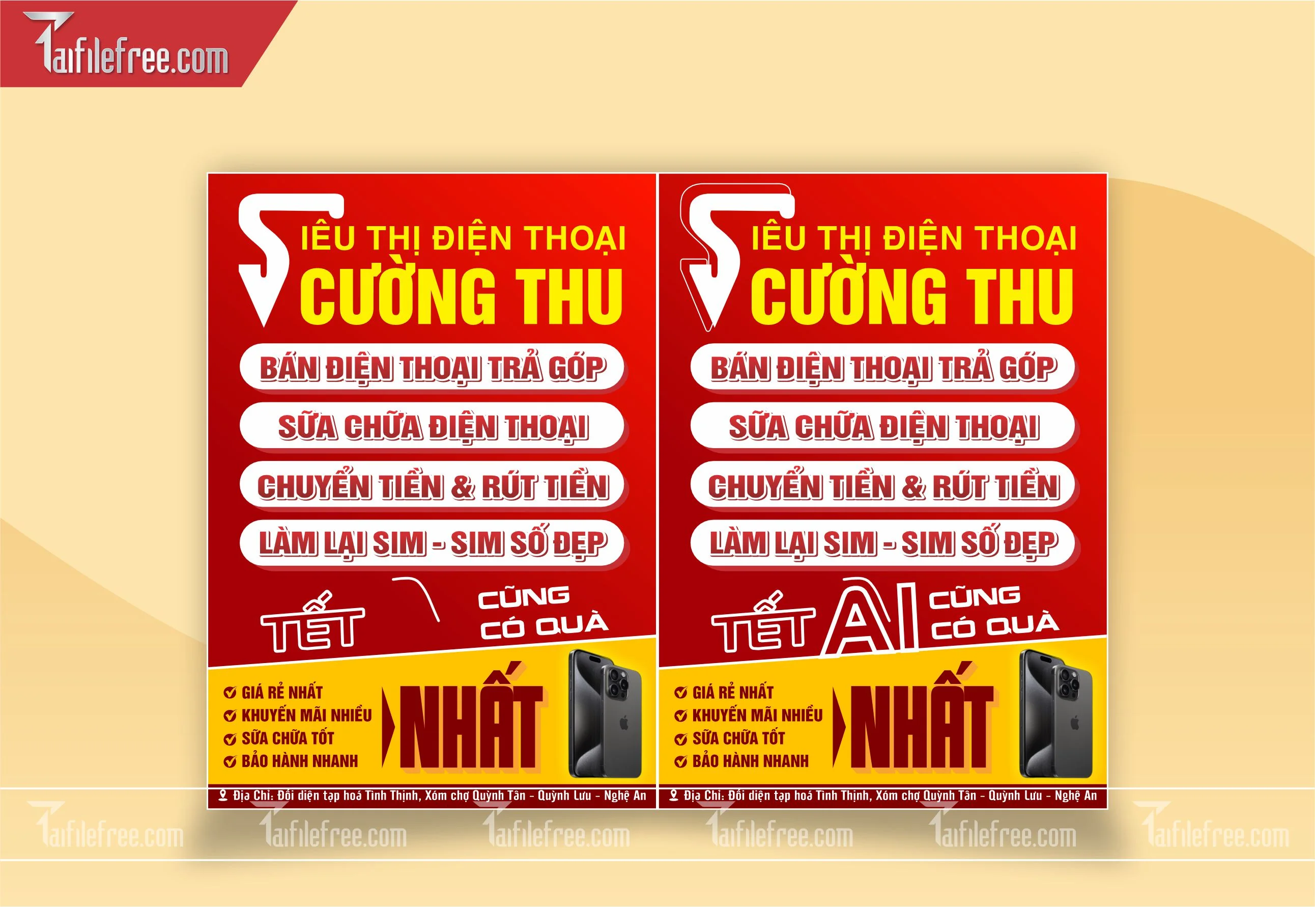 Mẫu Tờ Rơi Quảng Cáo Đẹp, Tờ Rơi Điện Thoại_TR13