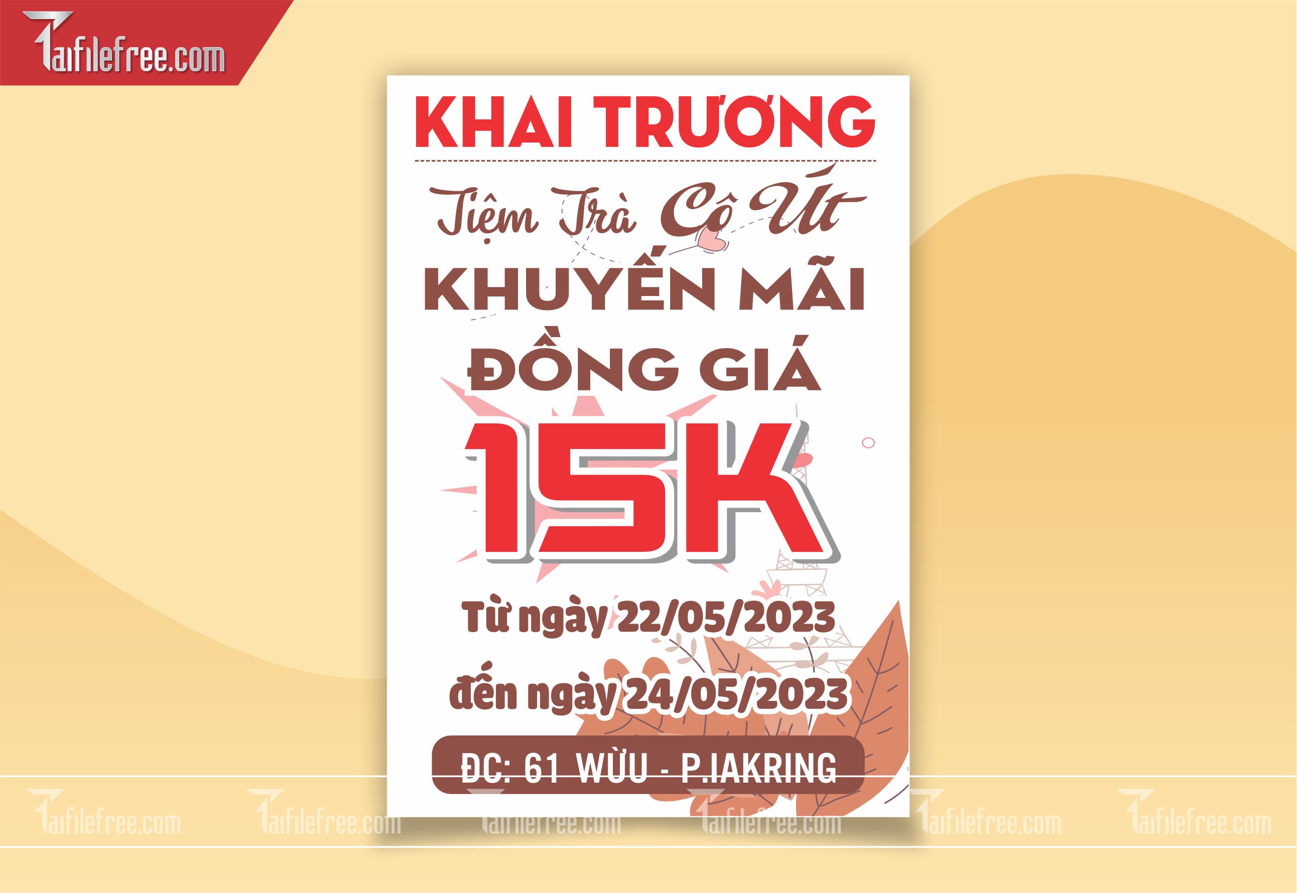 Mẫu Tờ Rơi Quảng Cáo Đẹp, Tờ Rơi Tiệm Trà_TR17