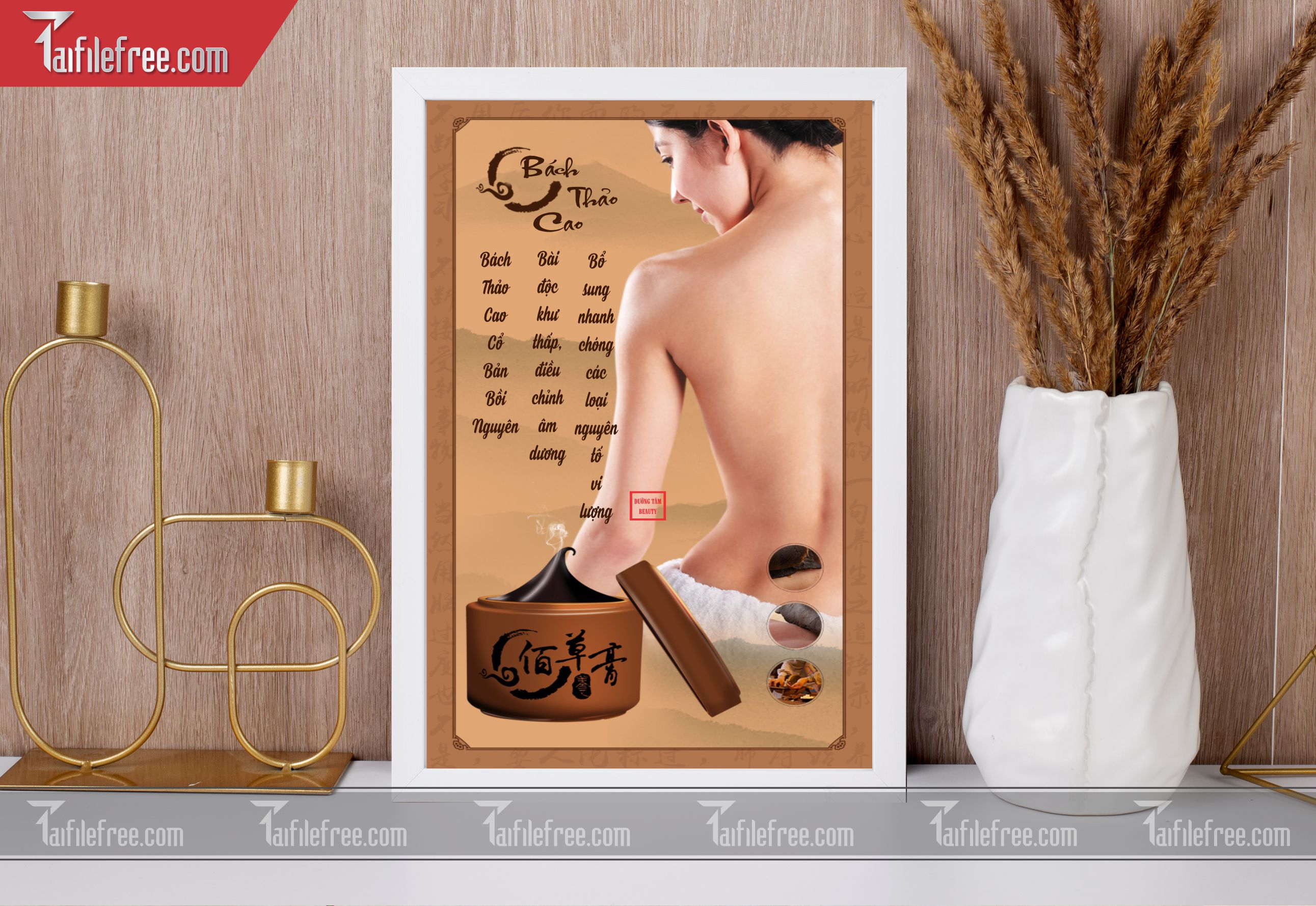 File tranh trang trí spa TS01