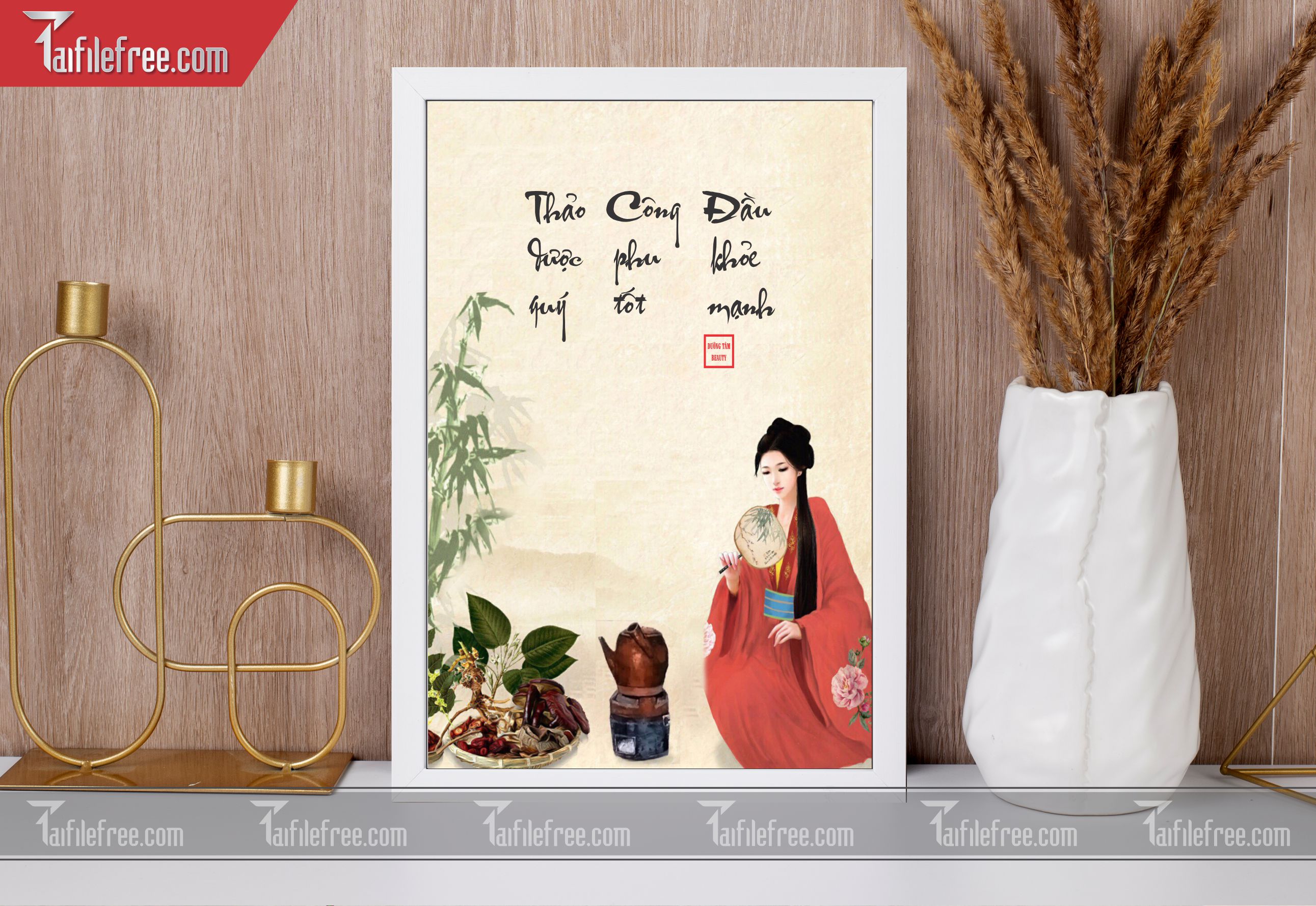 File tranh trang trí spa TS03