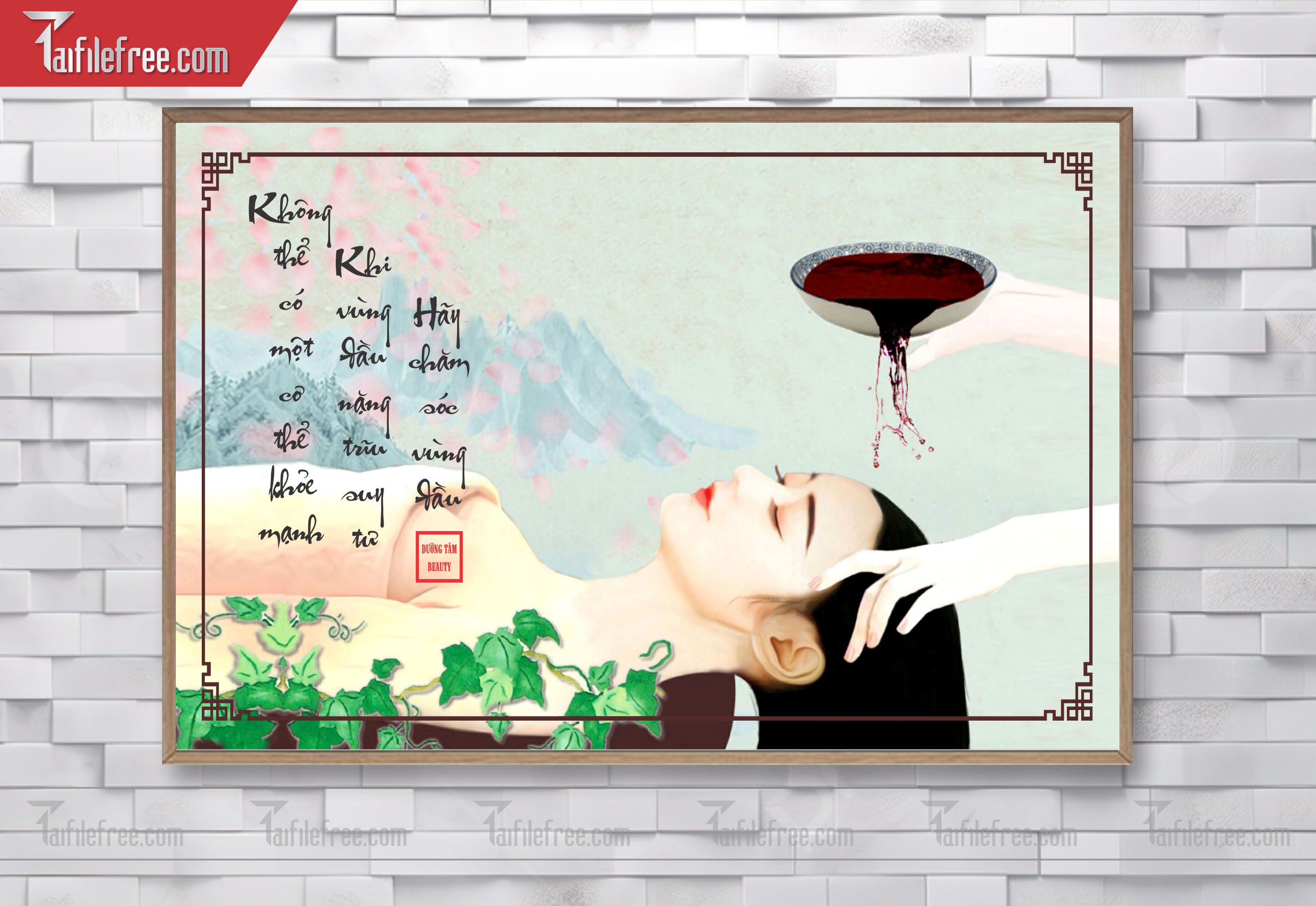 File tranh trang trí spa TS08