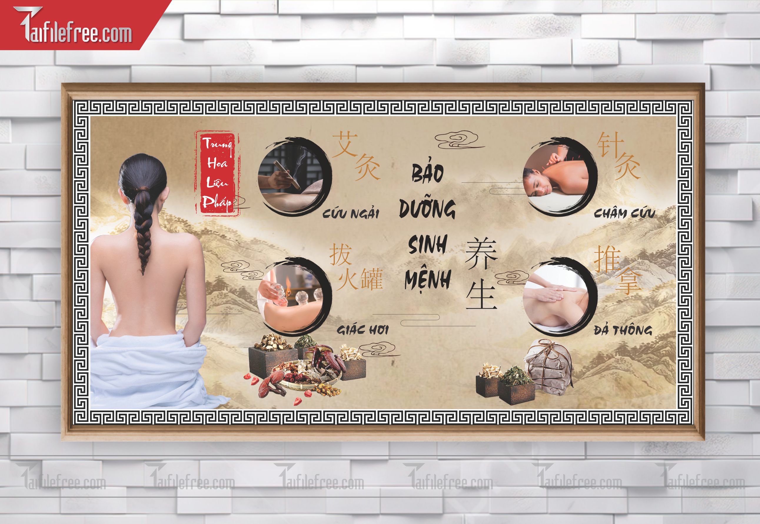 File tranh trang trí spa TS12