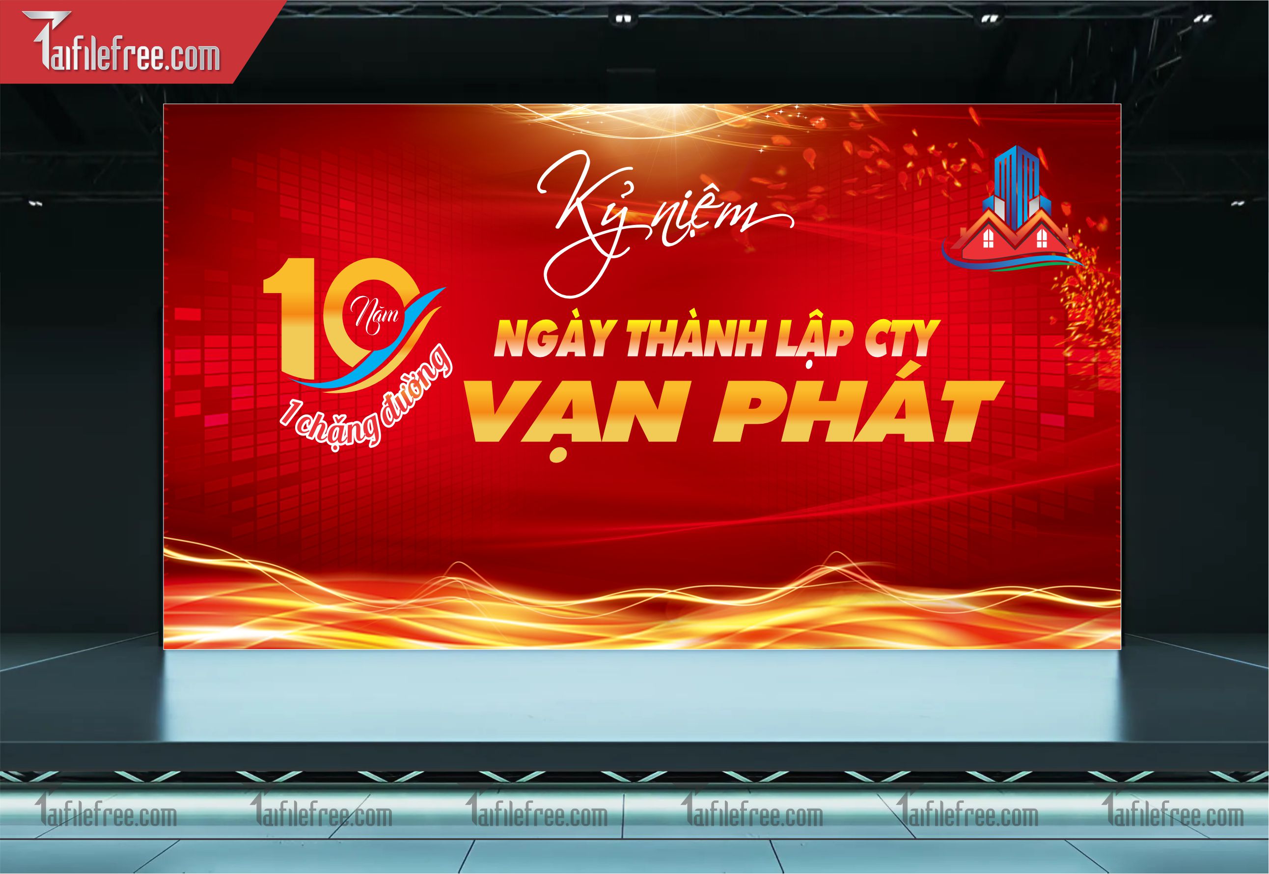 Mẫu Backdrop Lễ Kỷ Niệm Thành Lập Công Ty Ý Nghĩa, Đẹp Mắt_TT01