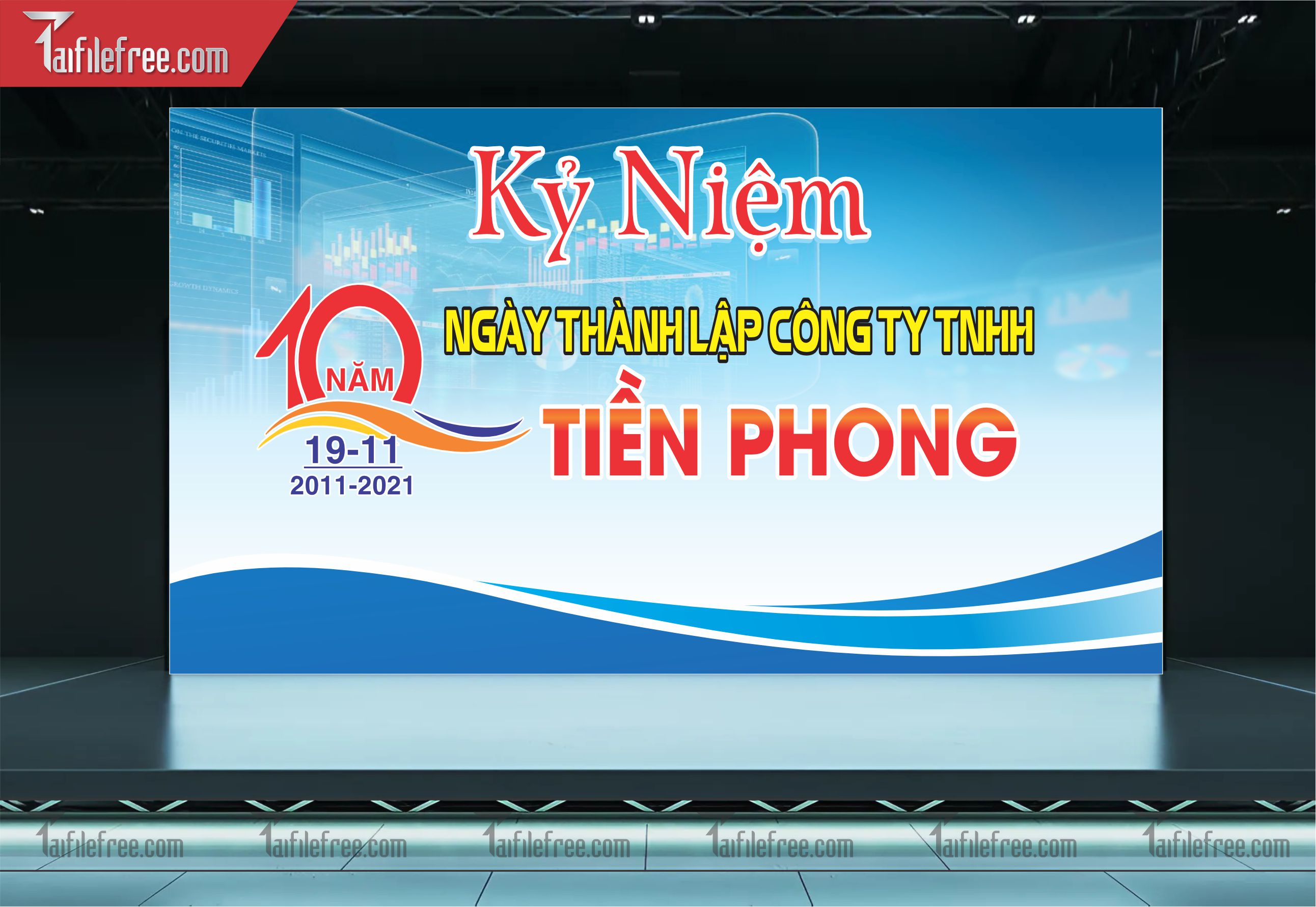 Mẫu Backdrop Lễ Kỷ Niệm Thành Lập Công Ty Ý Nghĩa, Đẹp Mắt_TT04